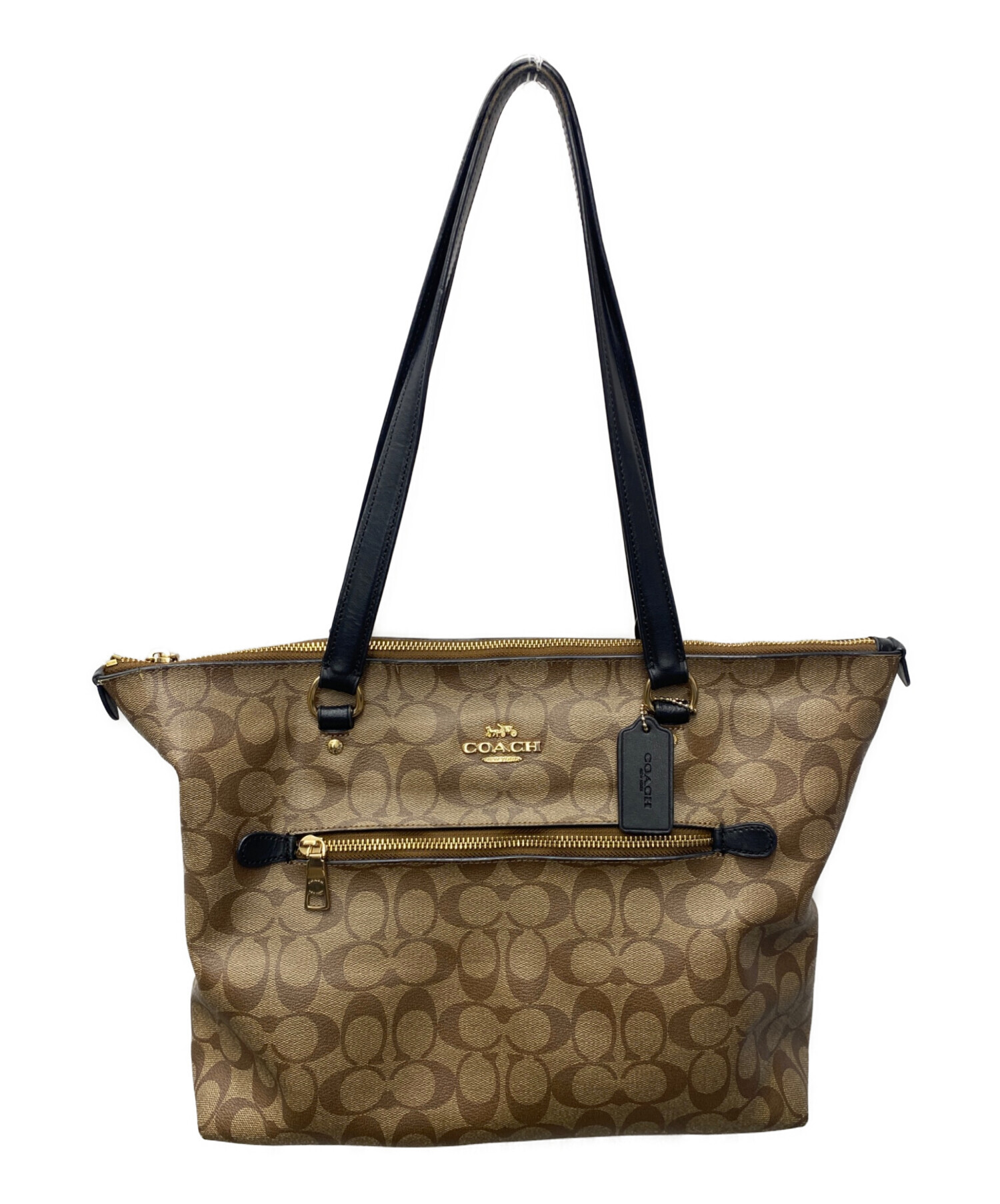 中古・古着通販】COACH (コーチ) トートバッグ ブラウン×ブラック