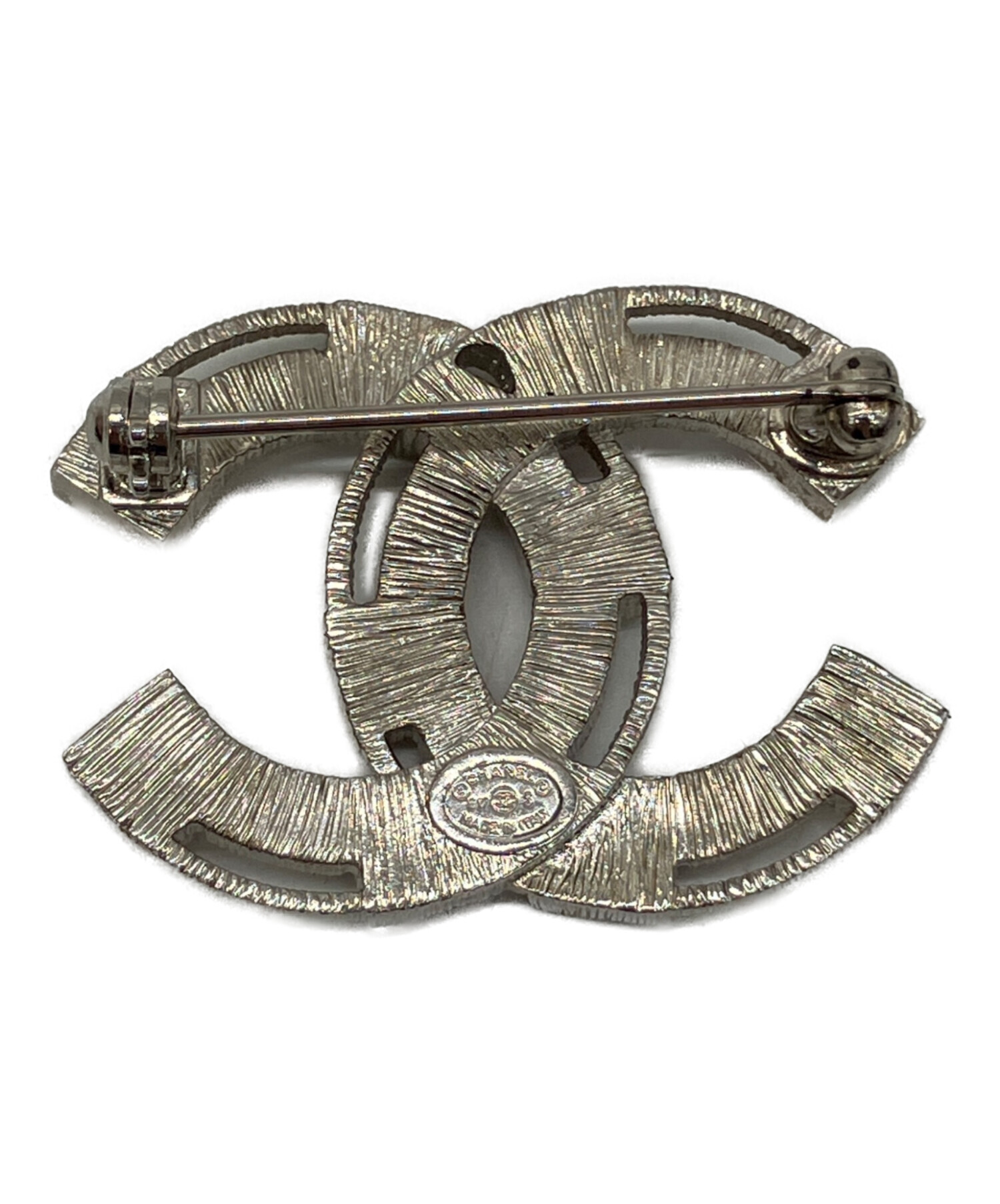 中古・古着通販】CHANEL (シャネル) ココマークラインストーンブローチ