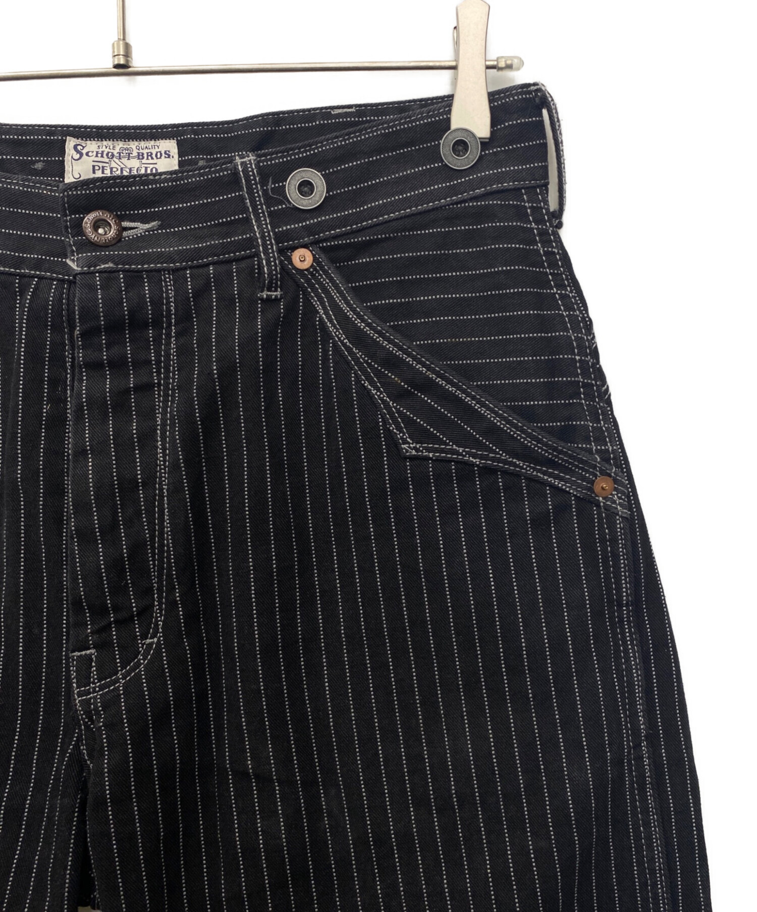 中古・古着通販】SCHOTT BROS. (ショット) デニムパンツ ブラック