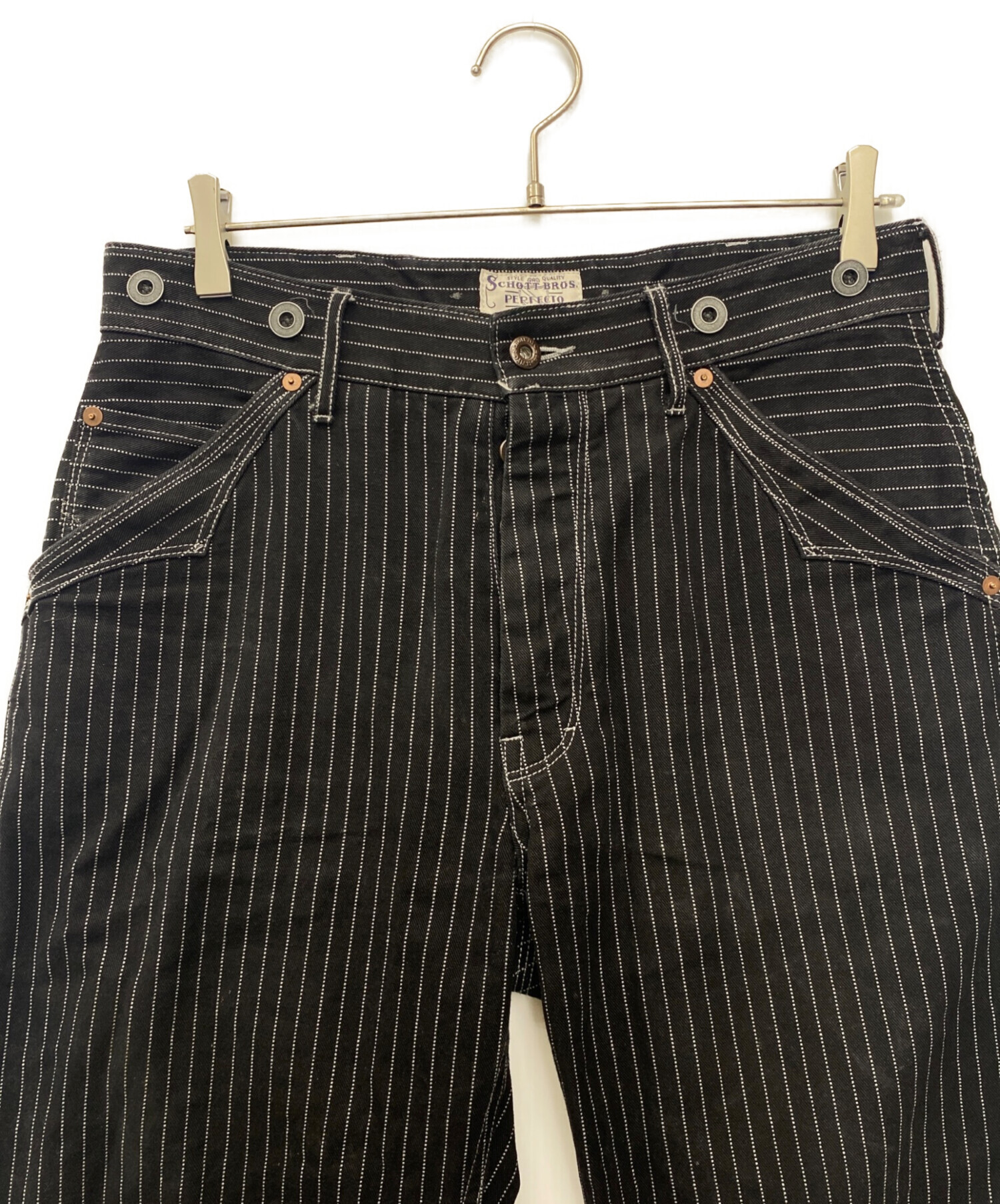 中古・古着通販】SCHOTT BROS. (ショット) デニムパンツ ブラック 