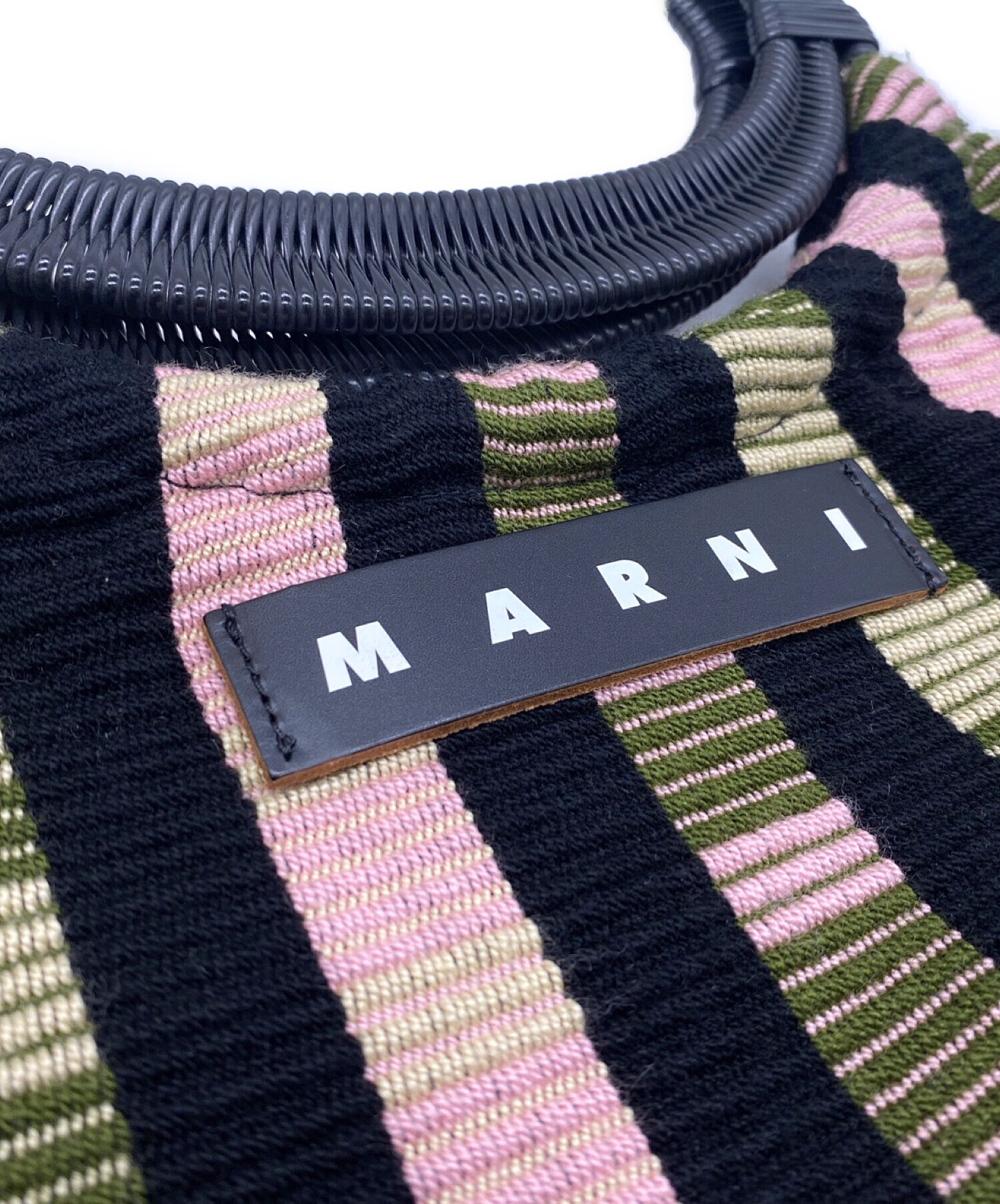 中古・古着通販】MARNI (マルニ) ボートバッグ ブラック×グリーン
