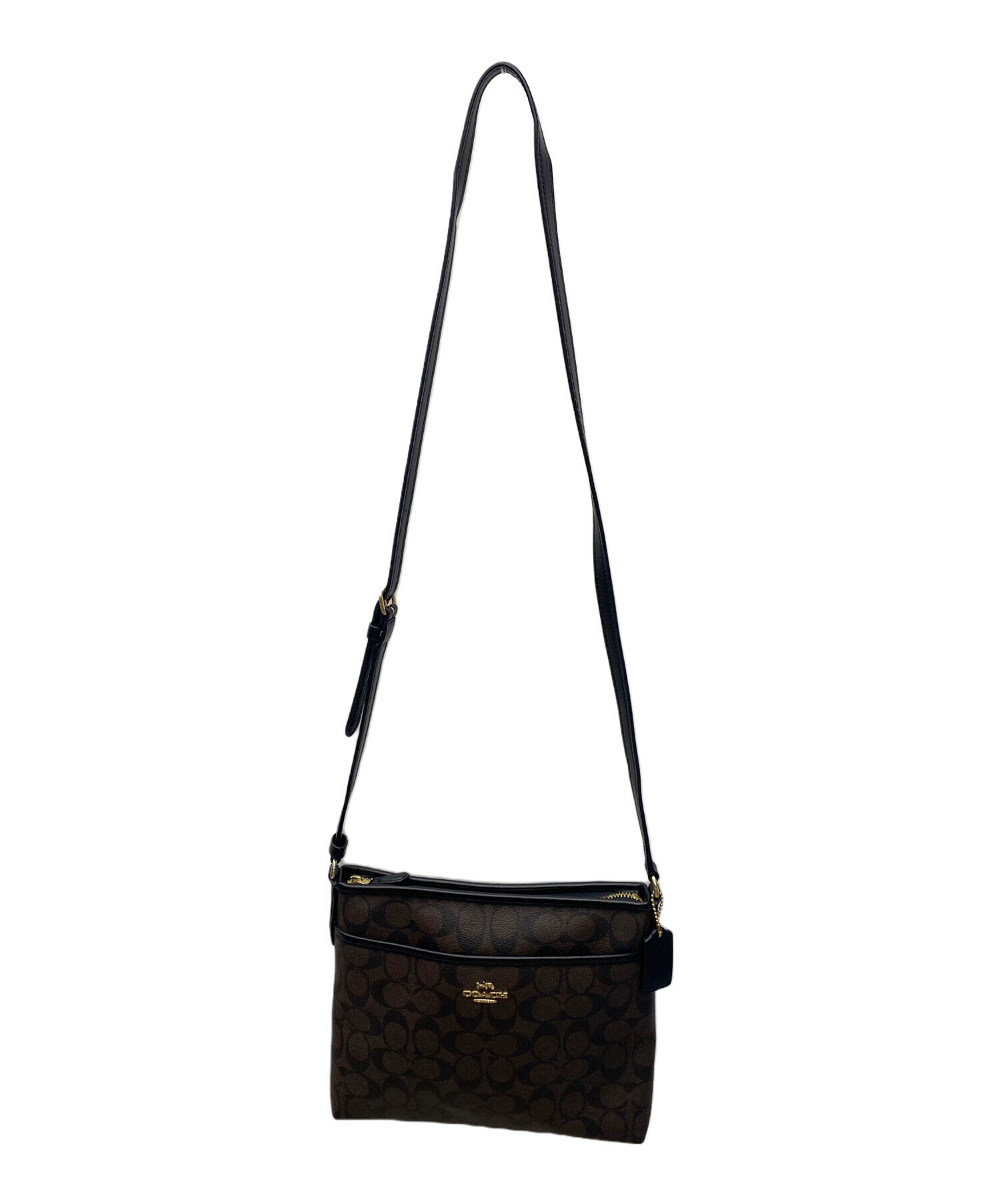 中古・古着通販】COACH (コーチ) ショルダーバッグ ブラウン×ブラック