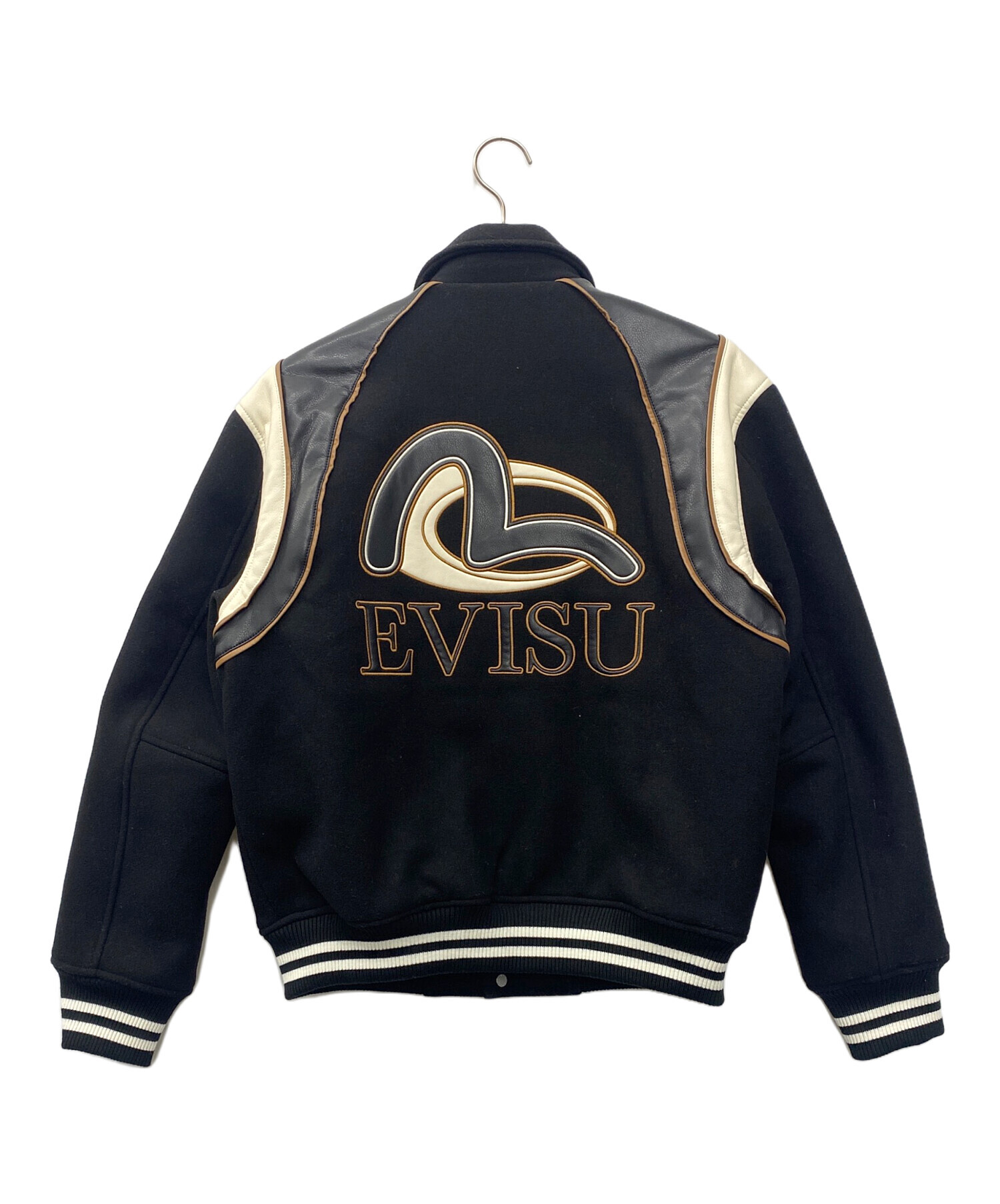 中古・古着通販】EVISU (エヴィス) ベースボールジャケット ブラック