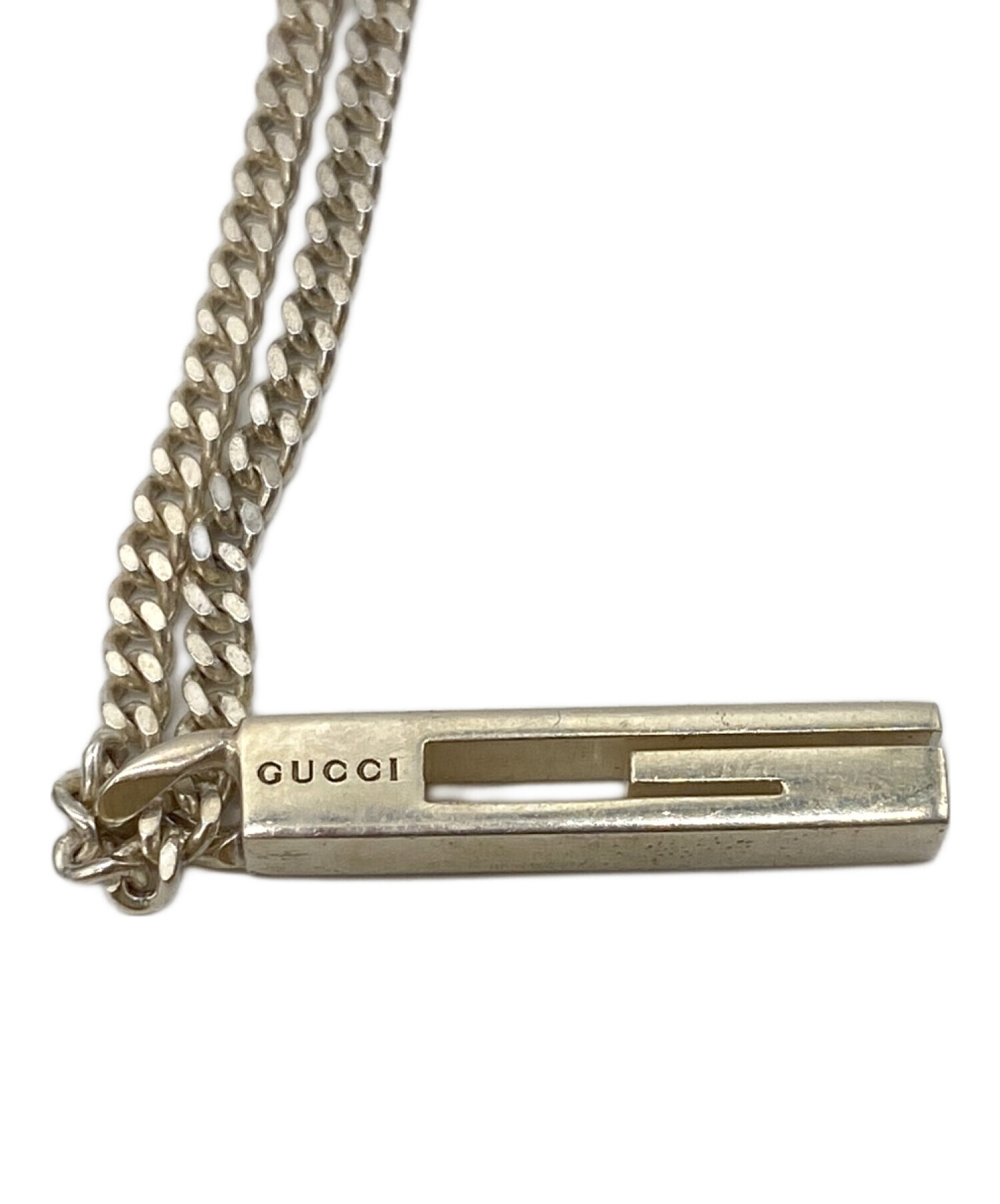 中古・古着通販】GUCCI (グッチ) シルバーネックレス シルバー