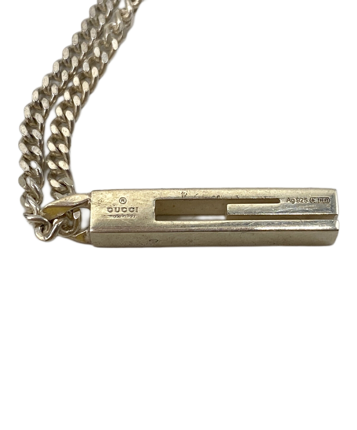 中古・古着通販】GUCCI (グッチ) シルバーネックレス シルバー