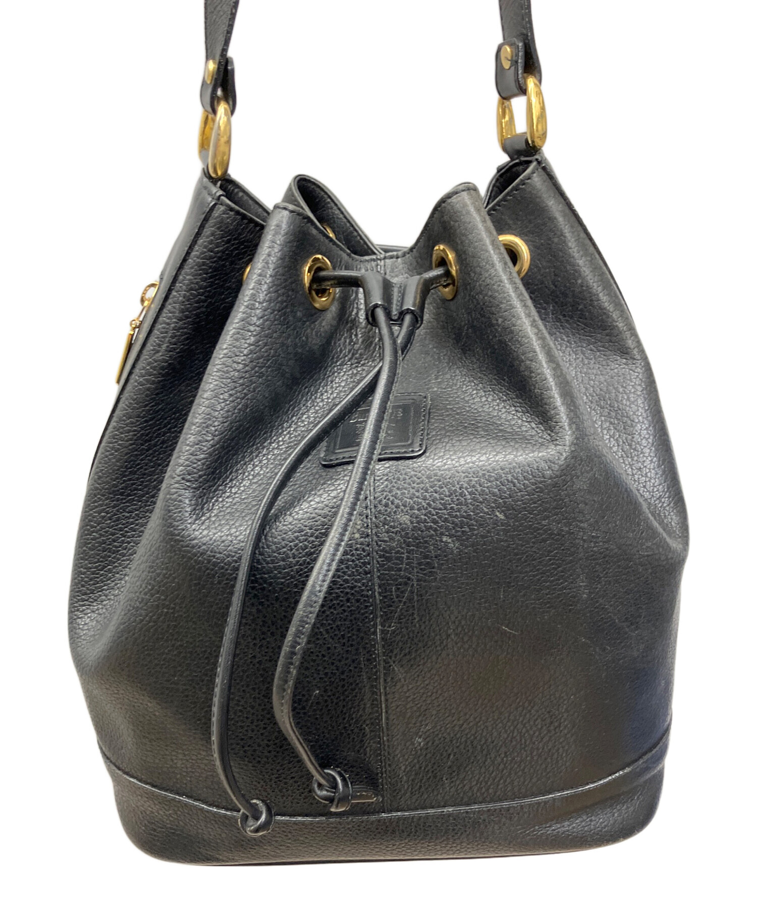 日本製⭐︎外観美品　Burberrys ショルダーバッグ　巾着　レザー　キャンバス 中古・古着通販】Burberry's (バーバリーズ) 巾着ショルダーバッグ