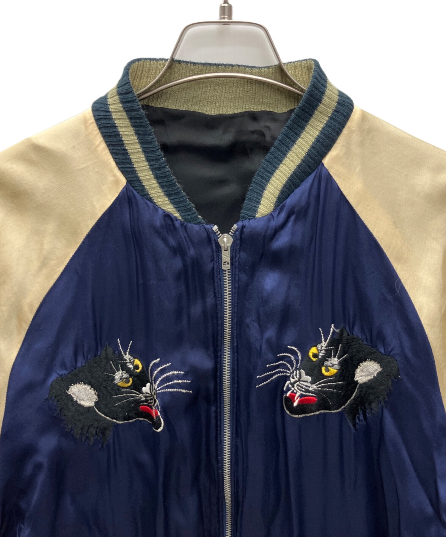 クロップドヘッズ　スカジャン 中古・古着通販】CROPPED HEADS (クロップドヘッズ) スカジャン ブルー