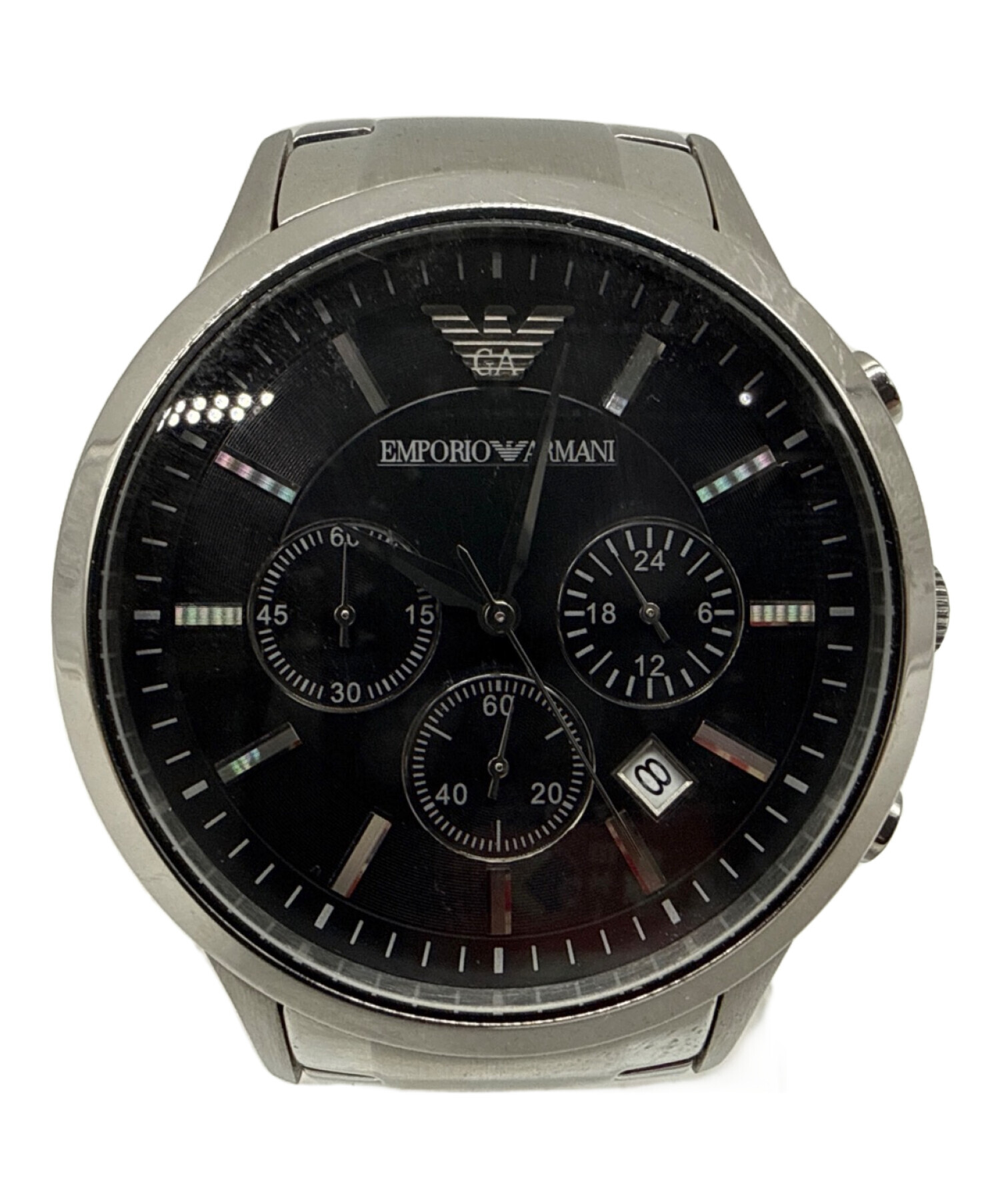 ayatomoさま専用EMPORIO ARMANI クロノグラフ ブラック 中古・古着通販】EMPORIO ARMANI (エンポリオ アルマーニ) クロノ