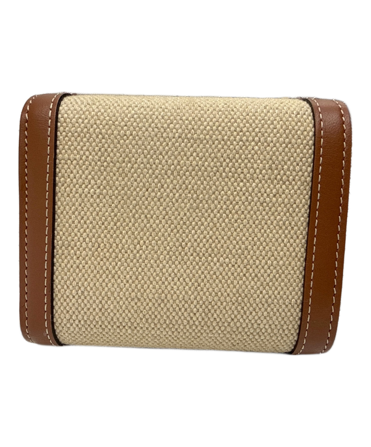 中古・古着通販】CELINE (セリーヌ) 3つ折り財布 ベージュ×ブラウン