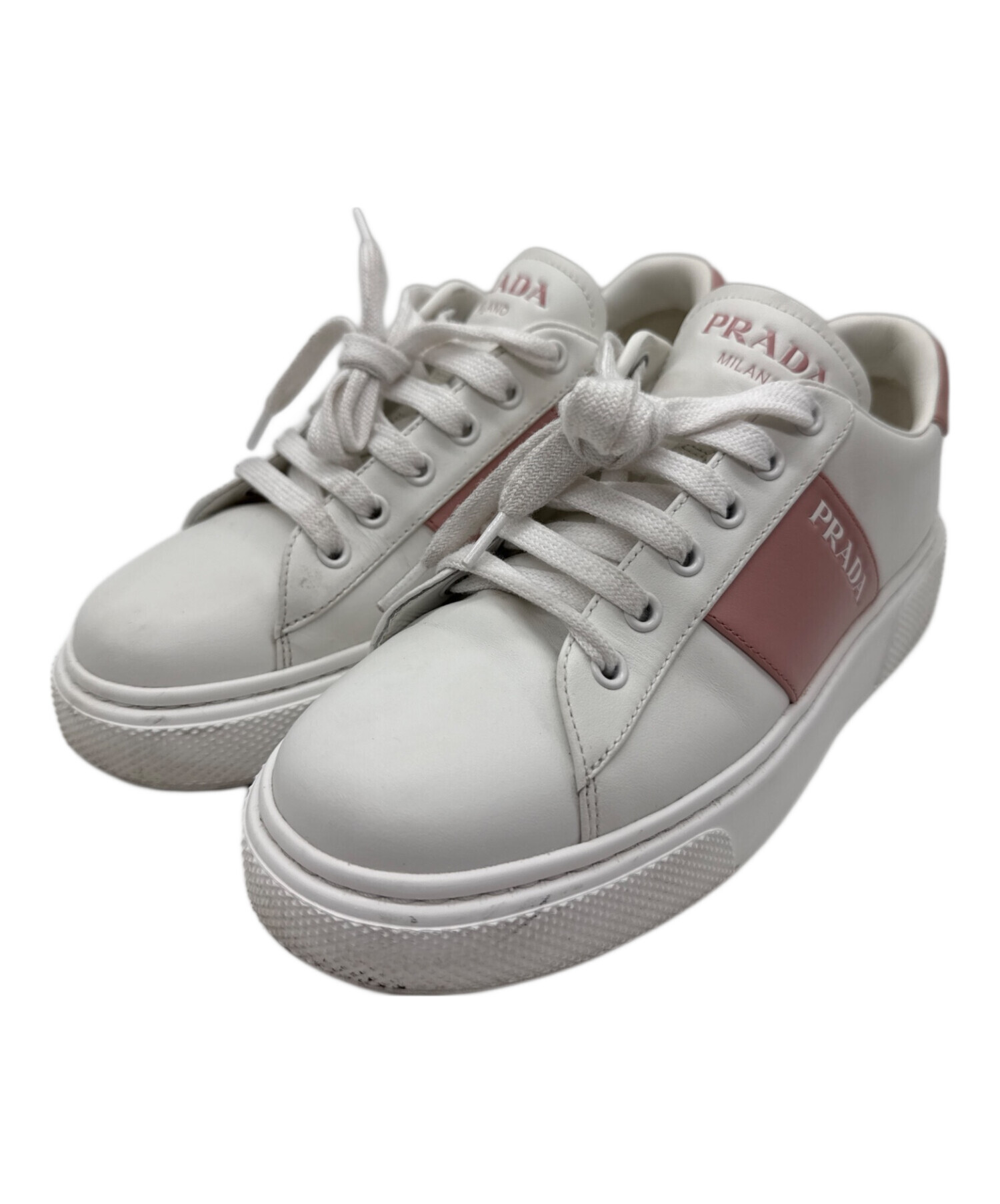 中古・古着通販】PRADA (プラダ) ローカットスニーカー ホワイト