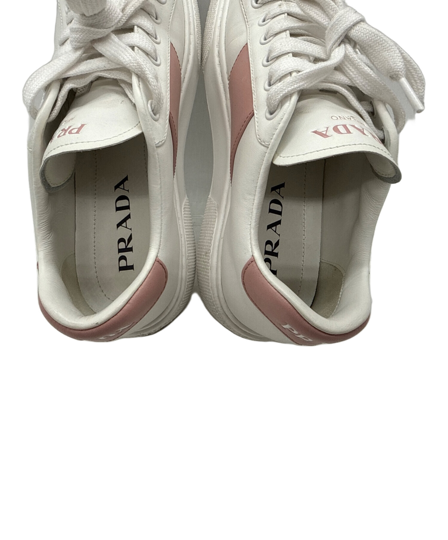 中古・古着通販】PRADA (プラダ) ローカットスニーカー ホワイト