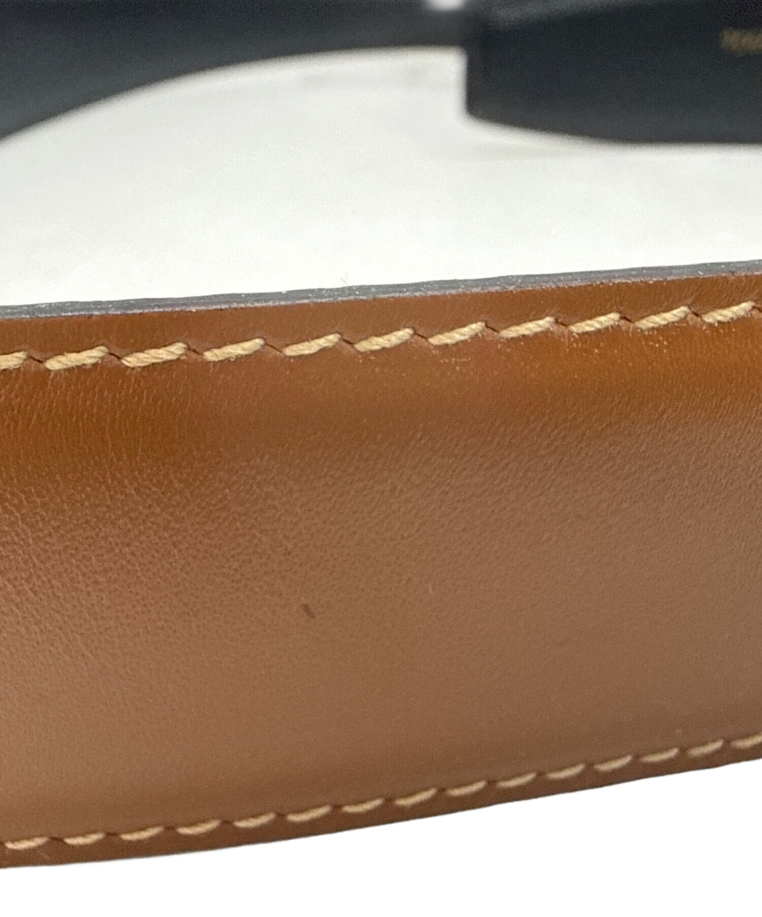 中古・古着通販】GUCCI (グッチ) Gバックルレザーバルト ブラウン