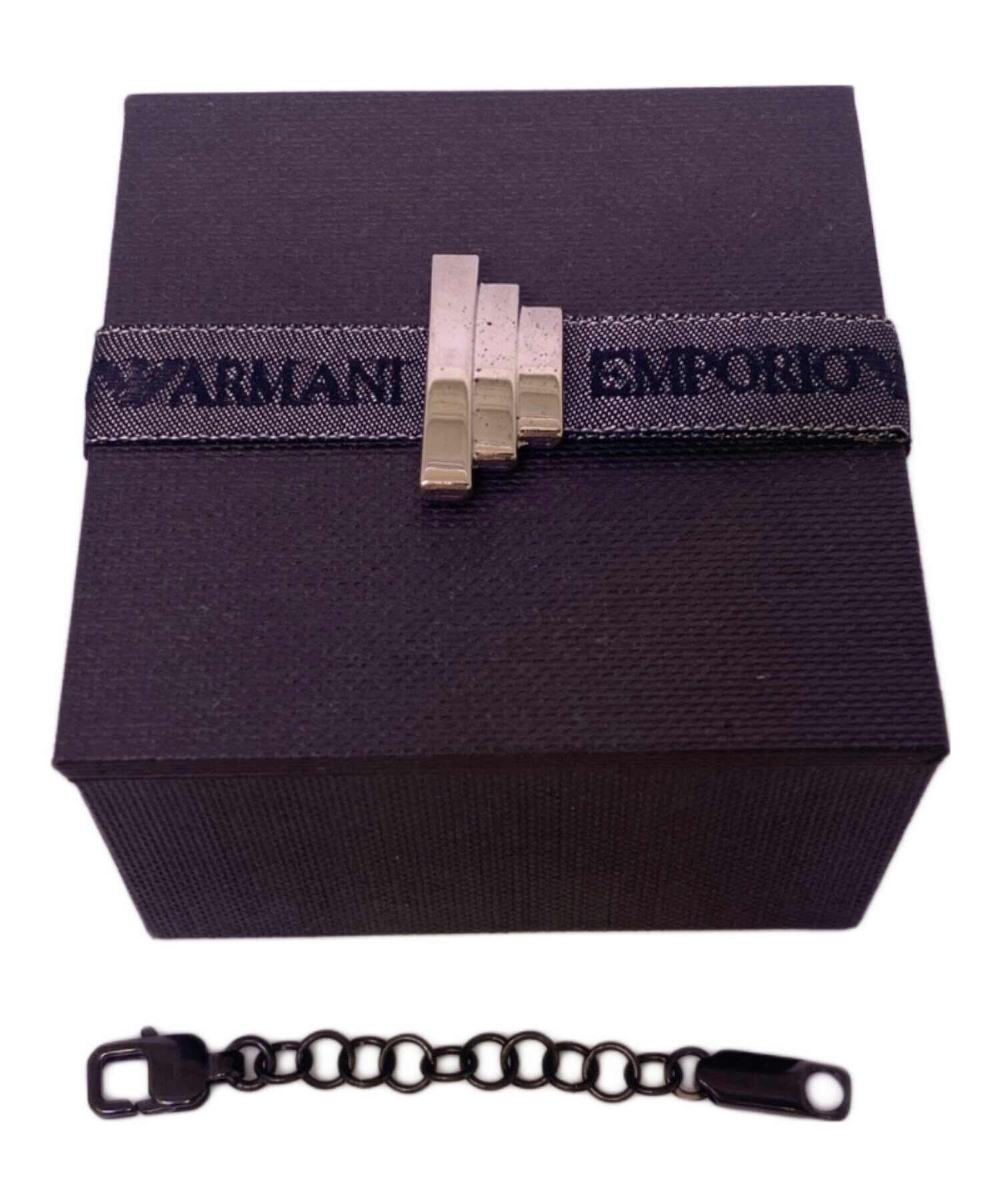 EMPORIO ARMANI エンポリオアルマーニ ドッグタグ ネックレス 箱付 中古・古着通販】EMPORIO ARMANI (エンポリオ アルマーニ) ドッグタグ