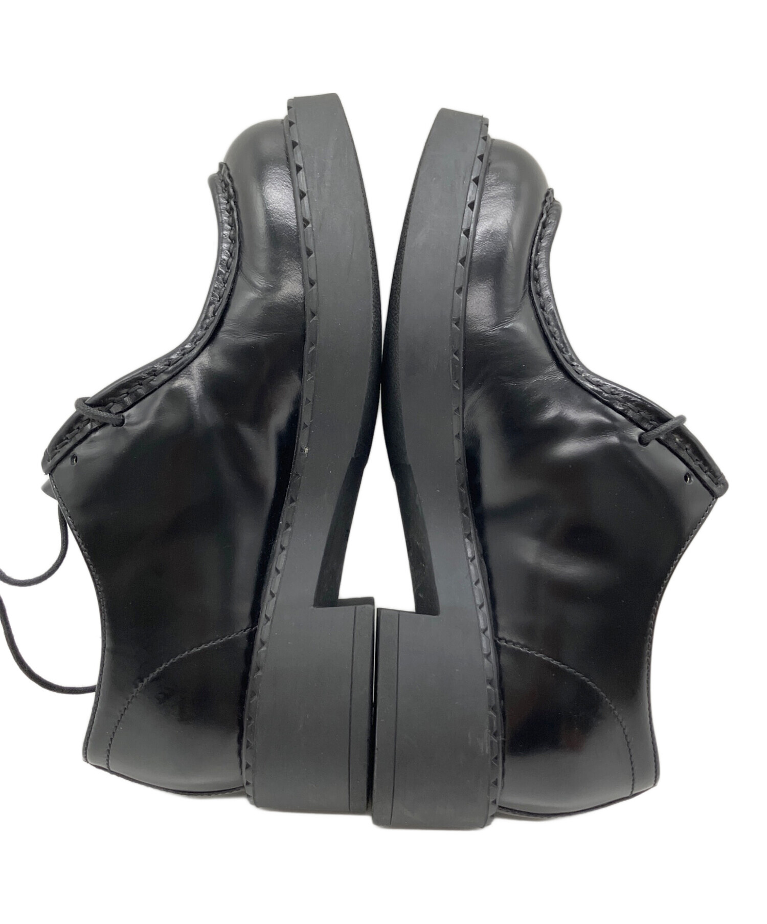中古・古着通販】PRADA (プラダ) レースアップローファー ブラック