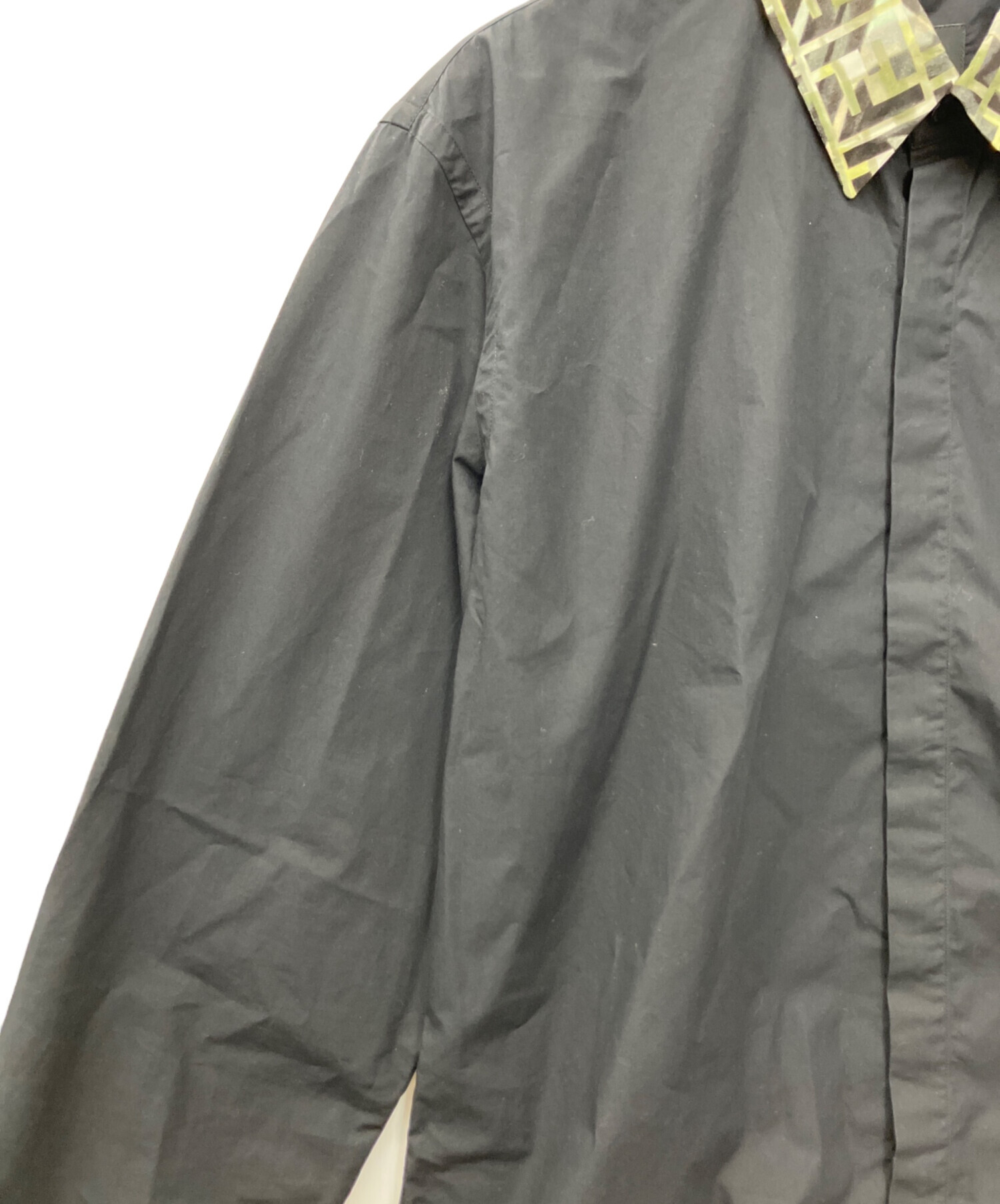 中古・古着通販】FENDI (フェンディ) 長袖シャツ ブラック サイズ:39
