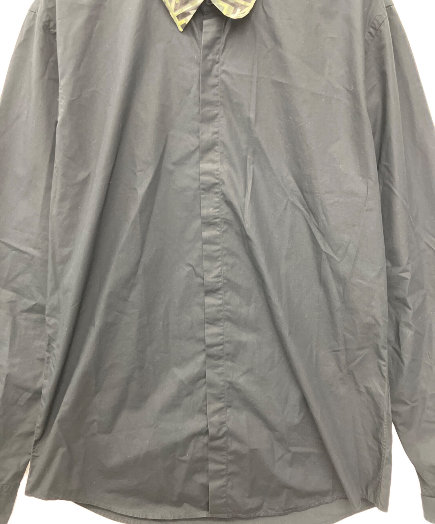 中古・古着通販】FENDI (フェンディ) 長袖シャツ ブラック サイズ:39