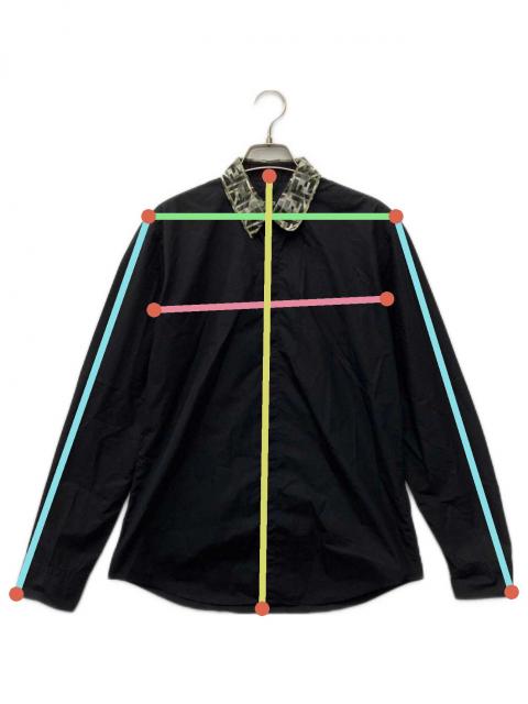 FENDI ストライプ 長袖Tシャツ 中古・古着通販】FENDI (フェンディ) 長袖シャツ ブラック サイズ:39