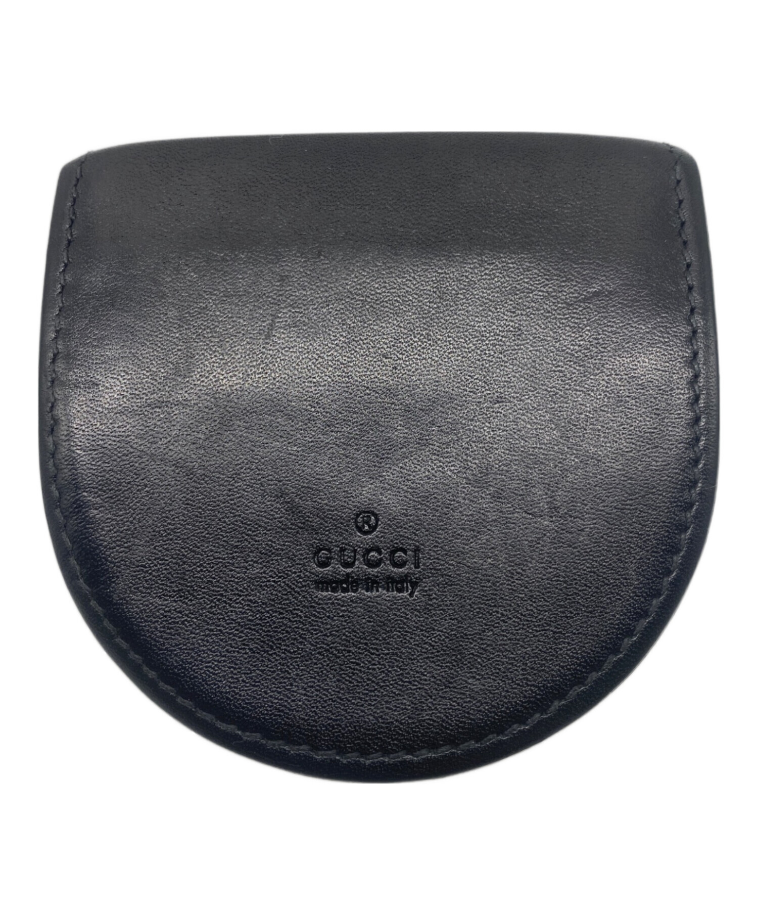 【美品】GUCCI ケース 馬蹄型 レザー ブラック 中古・古着通販】GUCCI (グッチ) 馬蹄型コインケース ブラック