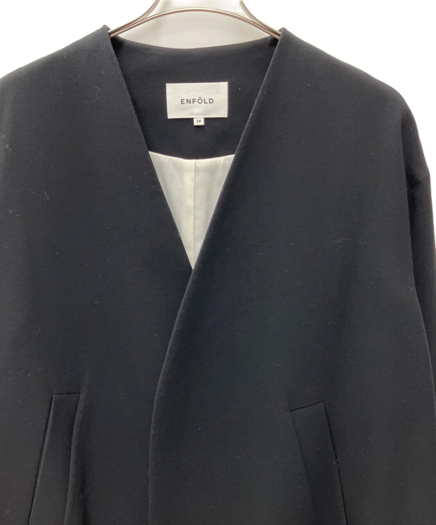 中古・古着通販】ENFOLD (エンフォルド) コート ブラック サイズ:36