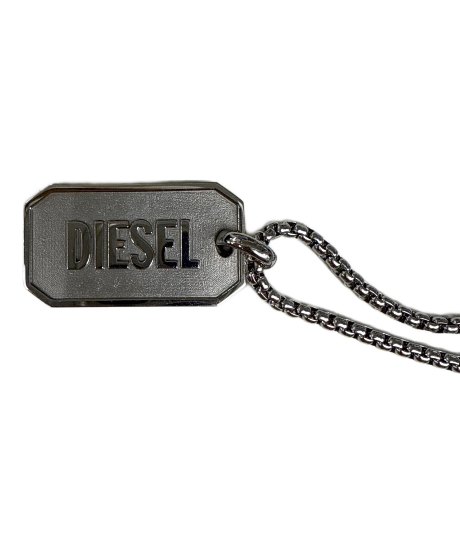 カ*ド様 DIESEL ディーゼル ヴィンテージ ドッグタグ ネックレス ウイン 中古・古着通販】DIESEL (ディーゼル) ドッグタグネックレス シルバー