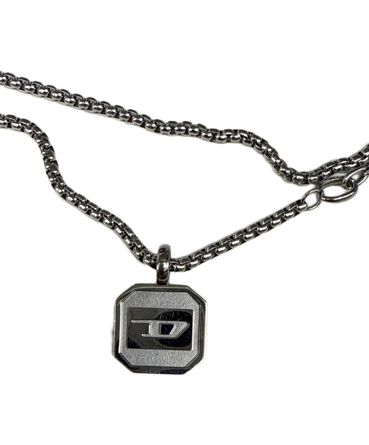 DIESEL ディーゼル ヴィンテージ ドッグタグ ネックレス ウィング 中古・古着通販】DIESEL (ディーゼル) ドッグタグネックレス シルバー