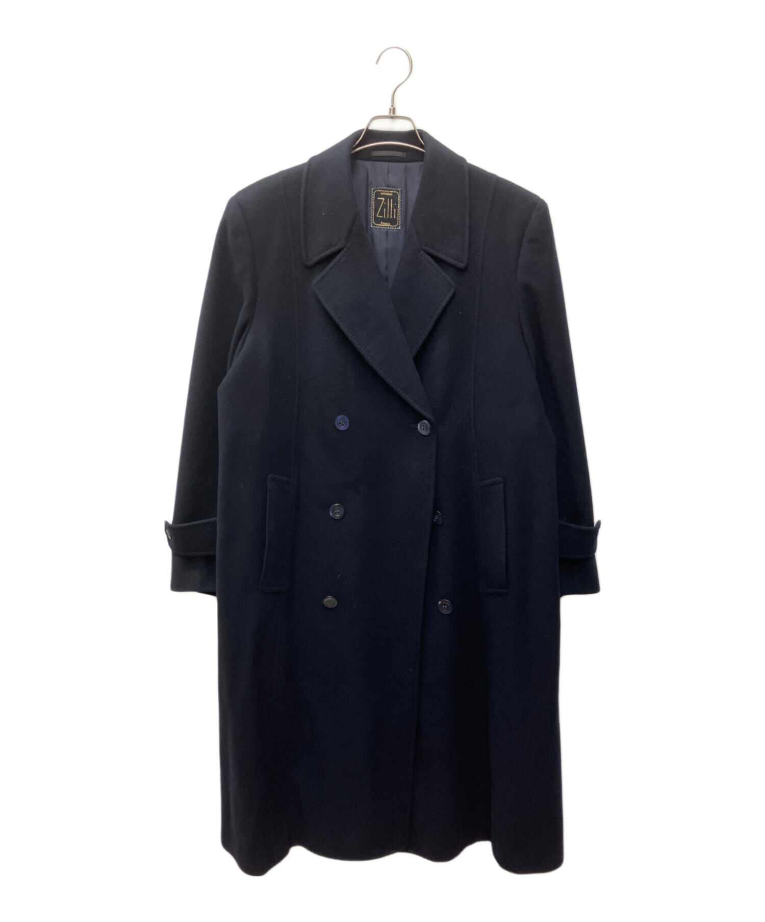 中古・古着通販】ZILLI (ジリー) カシミヤコート ネイビー サイズ:LL