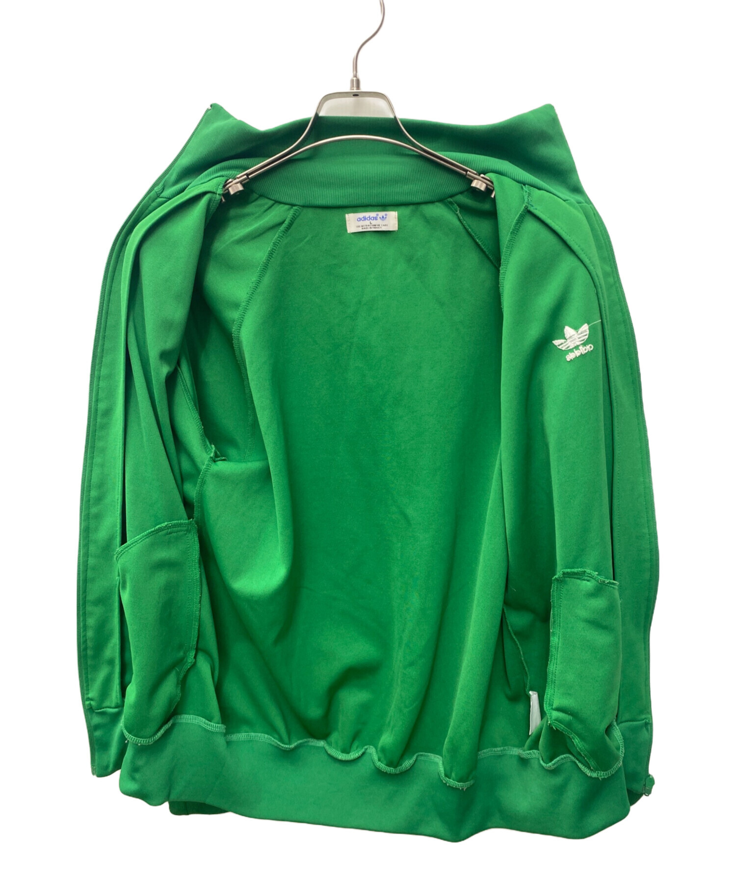 80s【未使用級】アディダス トラックジャケット トレフォイル 金刺繍 緑 中古・古着通販】adidas (アディダス) トラックジャケット グリーン