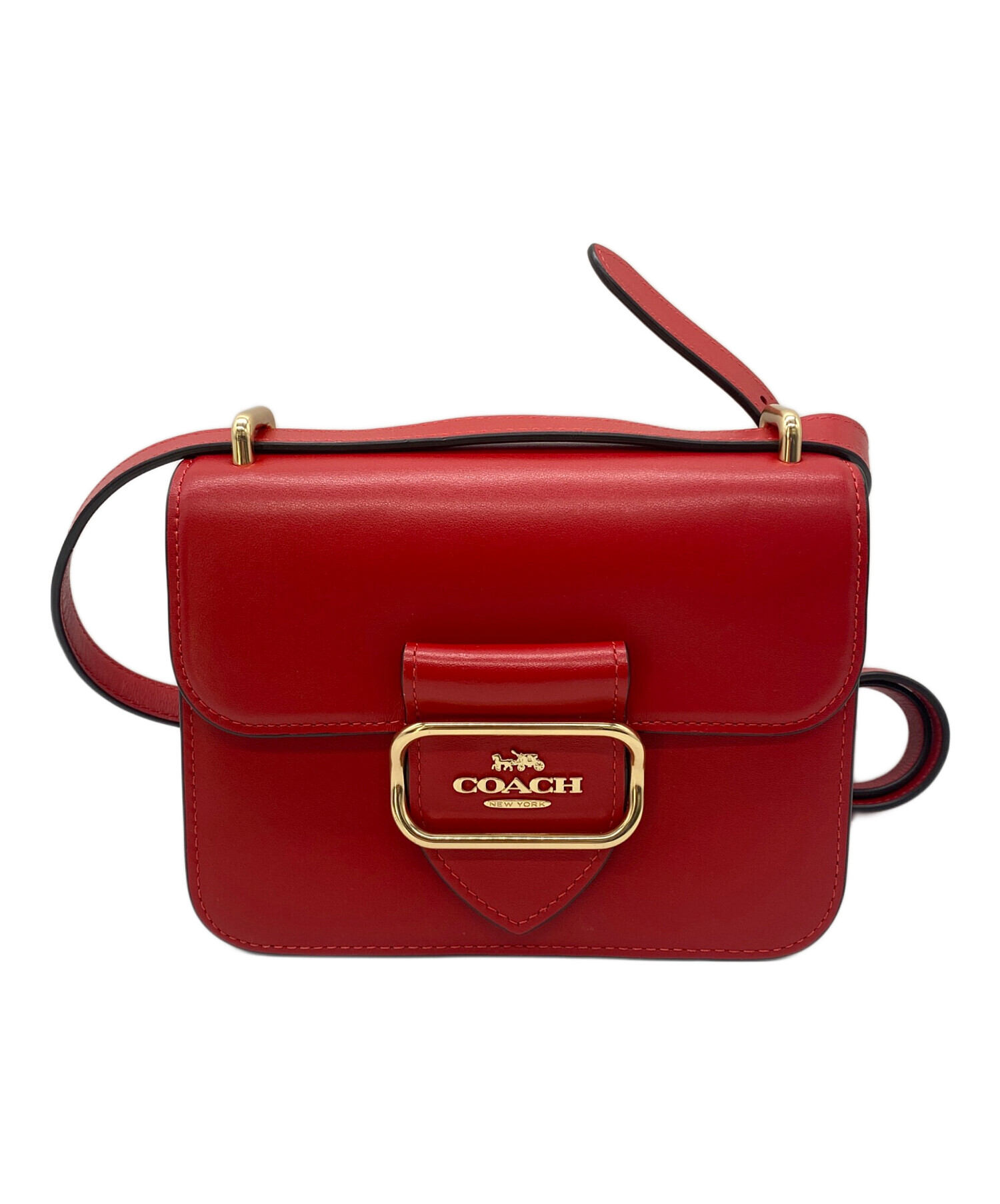 【新品未使用】COACH ショルダーバッグ レッド 中古・古着通販】COACH (コーチ) ショルダーバッグ レッド｜ブランド
