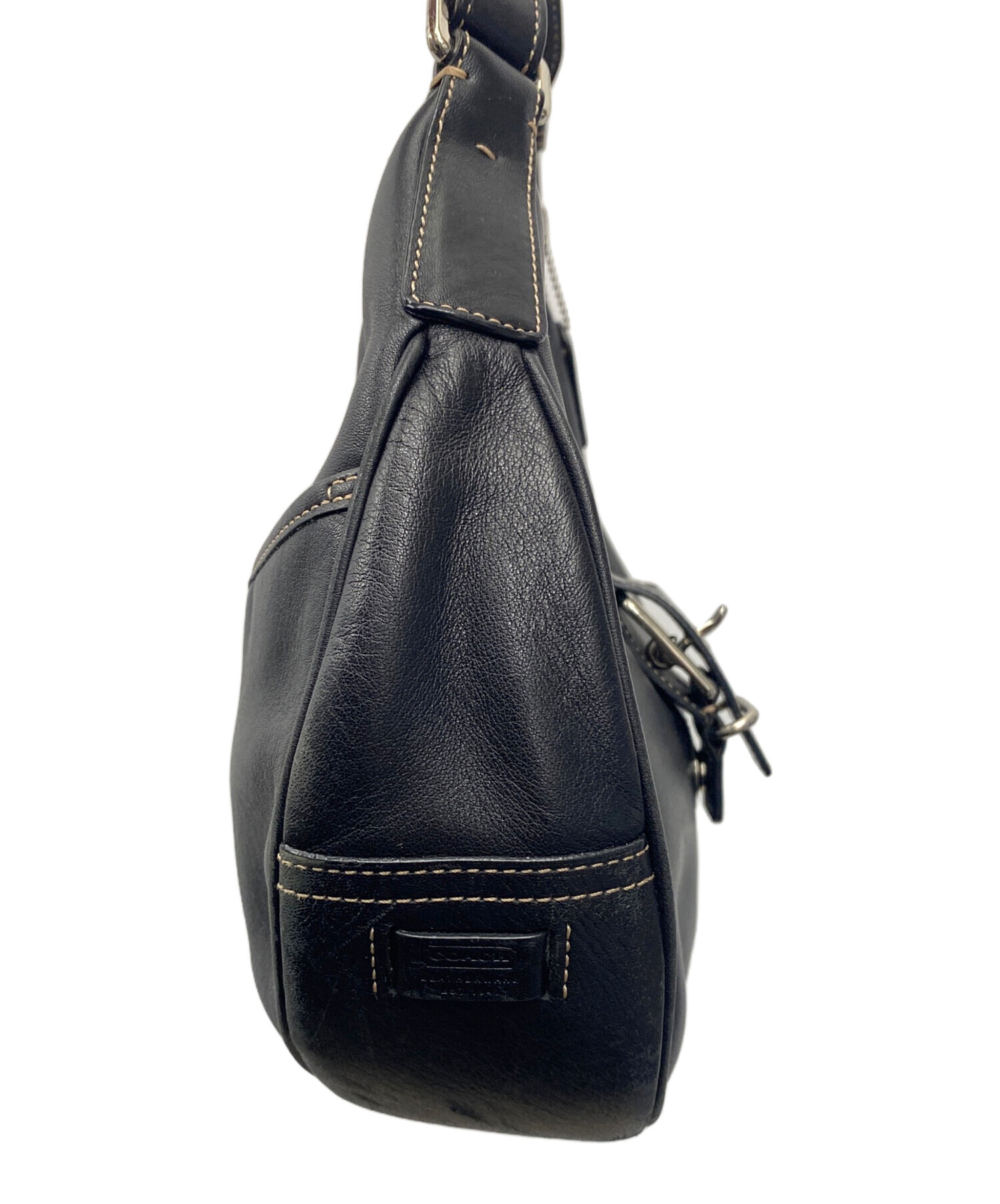 中古・古着通販】COACH (コーチ) ワンショルダーバッグ ブラック 