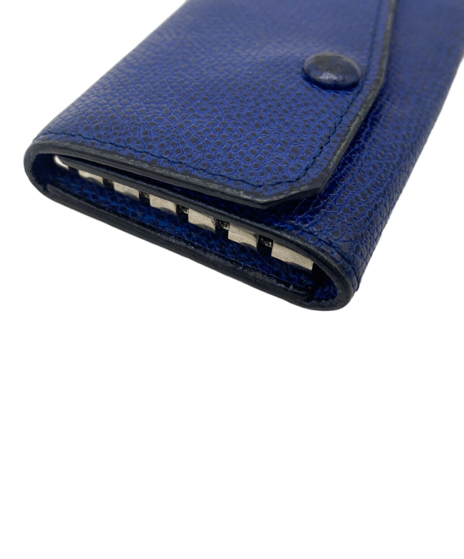 未使用 定価7万円 Valextra キーケース 中古・古着通販】Valextra (ヴァレクストラ) キーケース ネイビー