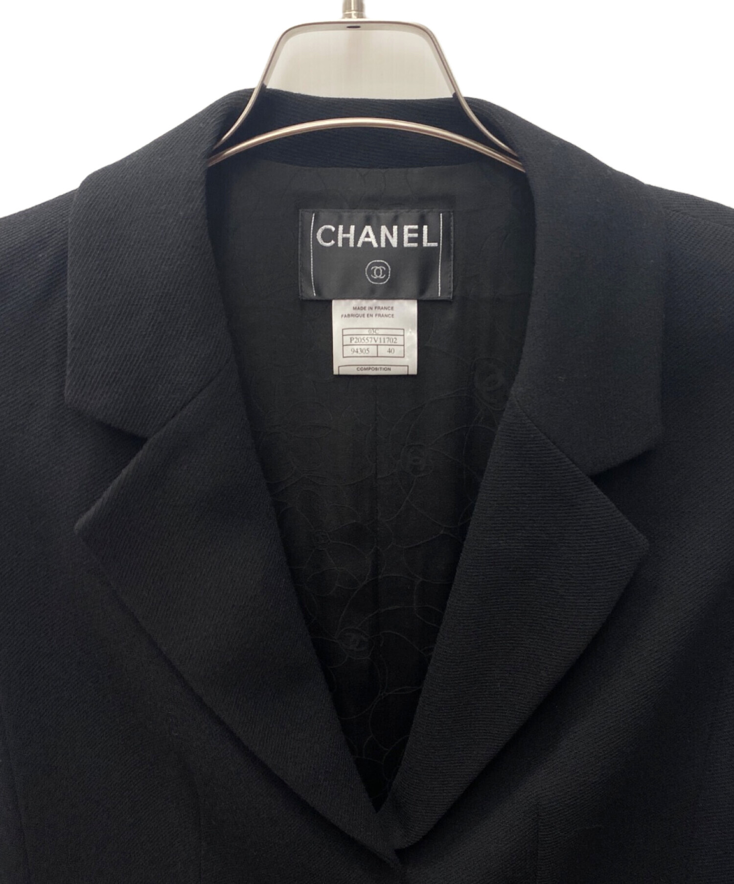 中古・古着通販】CHANEL (シャネル) ウール カメリアボタン 3B