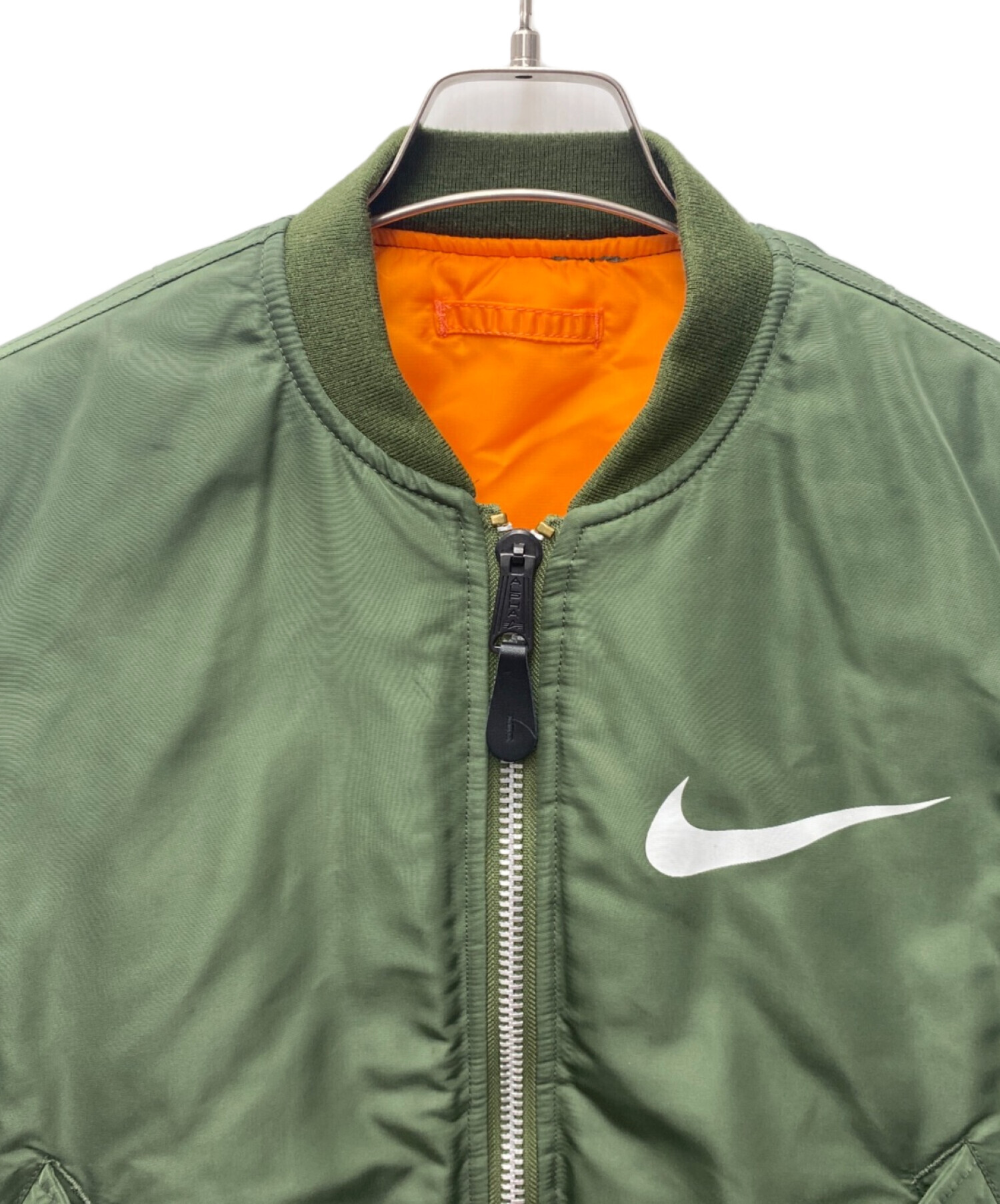 Alpha × Nike MA-1 フライトジャケット カーキ アルファ ナイキ 中古・古着通販】ALPHA (アルファ) NIKE (ナイキ) フライトジャケット