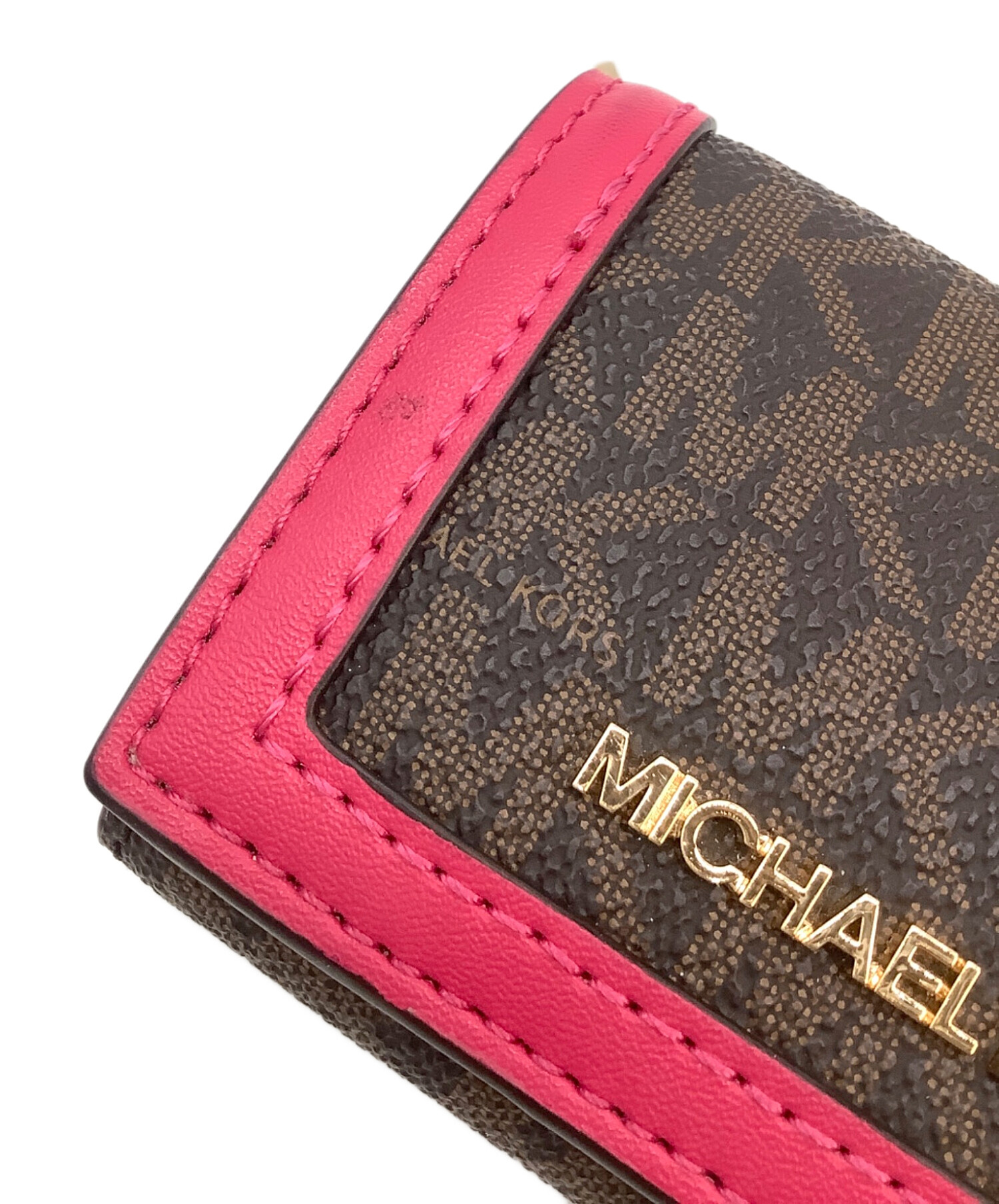 中古・古着通販】MICHAEL KORS (マイケルコース) 3つ折り財布 ブラウン