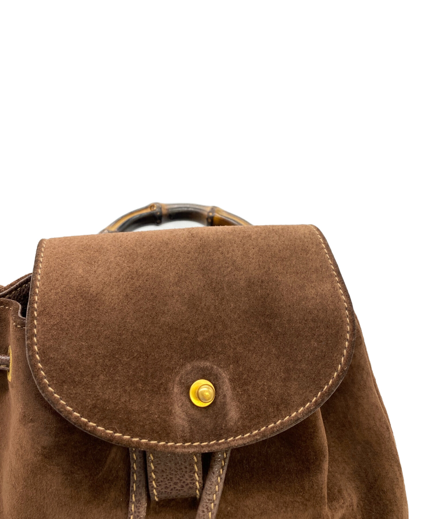 中古・古着通販】GUCCI (グッチ) バンブーミニリュック ブラウン 