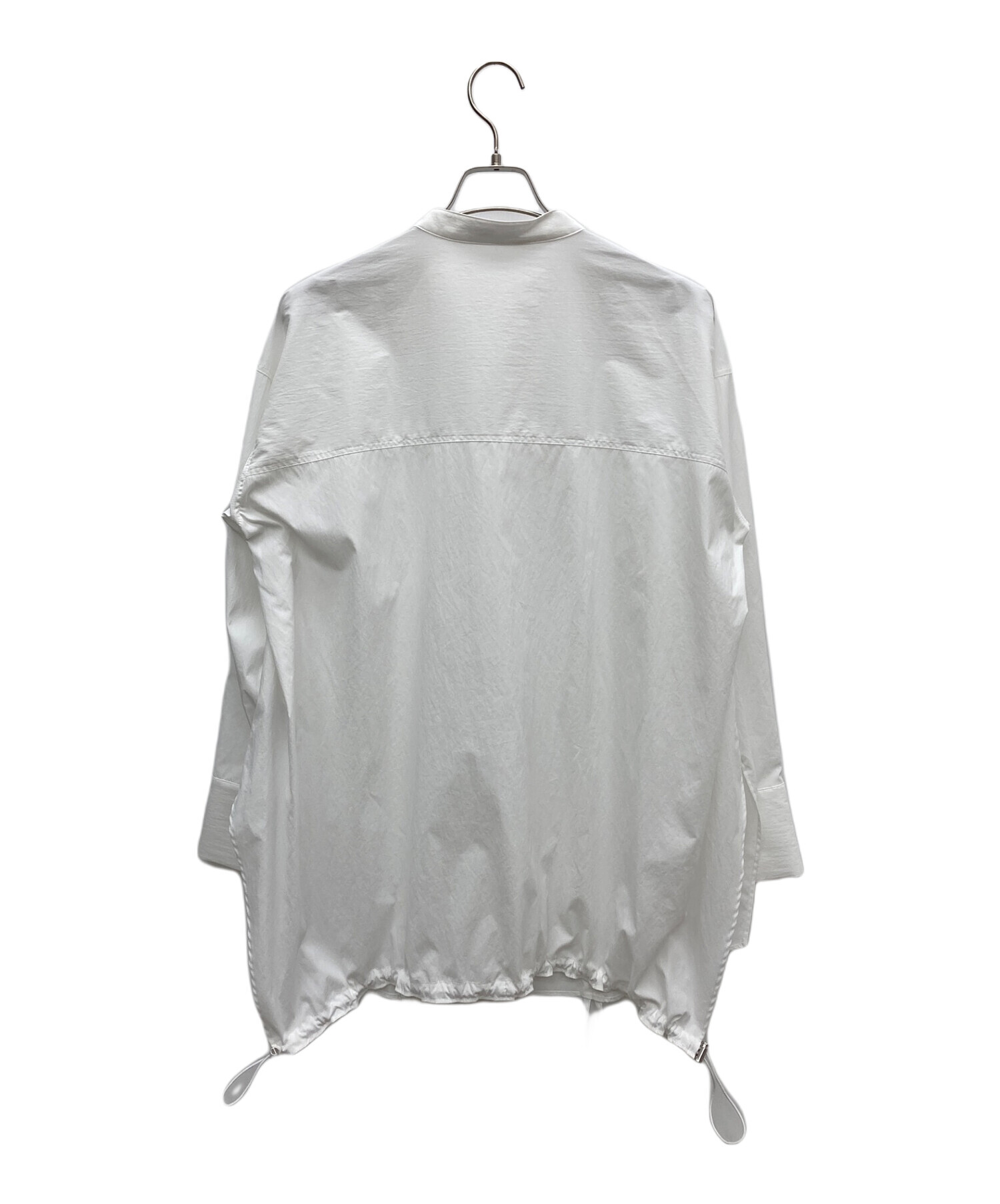 un3d. ヘムギャザーシャツ(ホワイト)