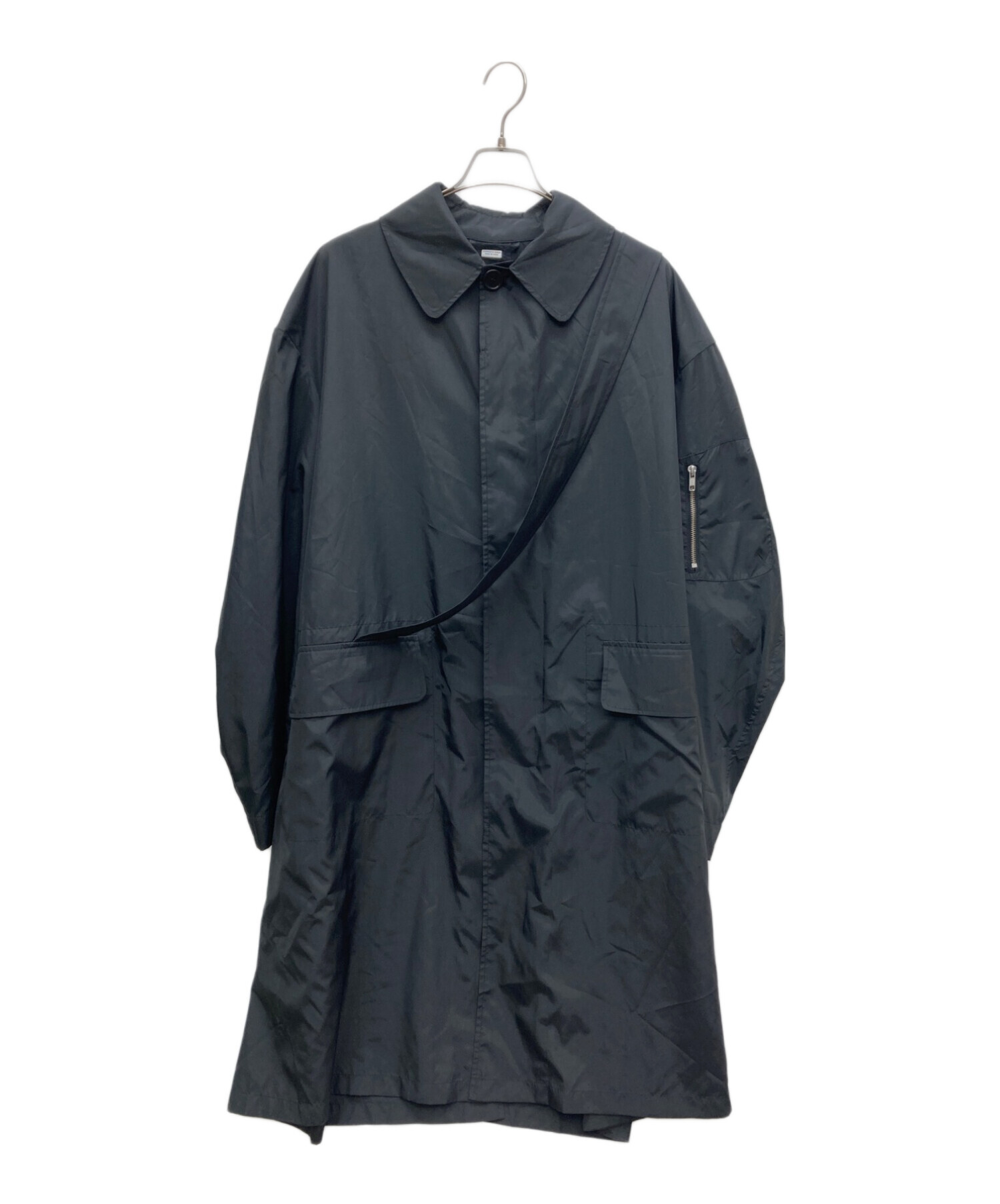 Random Identities ブラックナイロンジャケット Sサイズ 中古・古着