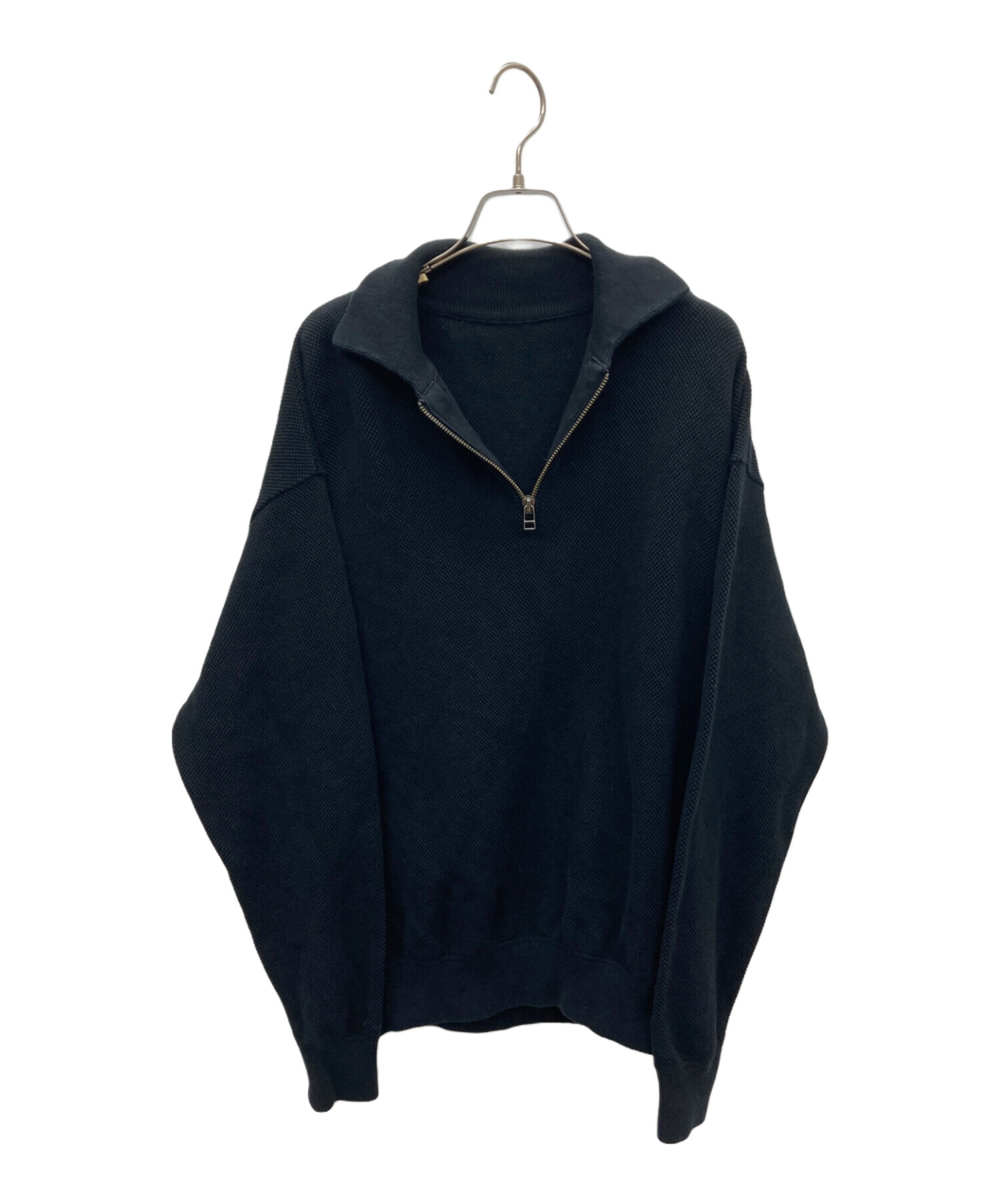 crepuscule　クレプスキュール　ポロシャツ　Black crepuscule (クレプスキュール) Light Moss Stitch Polo / ライトモス