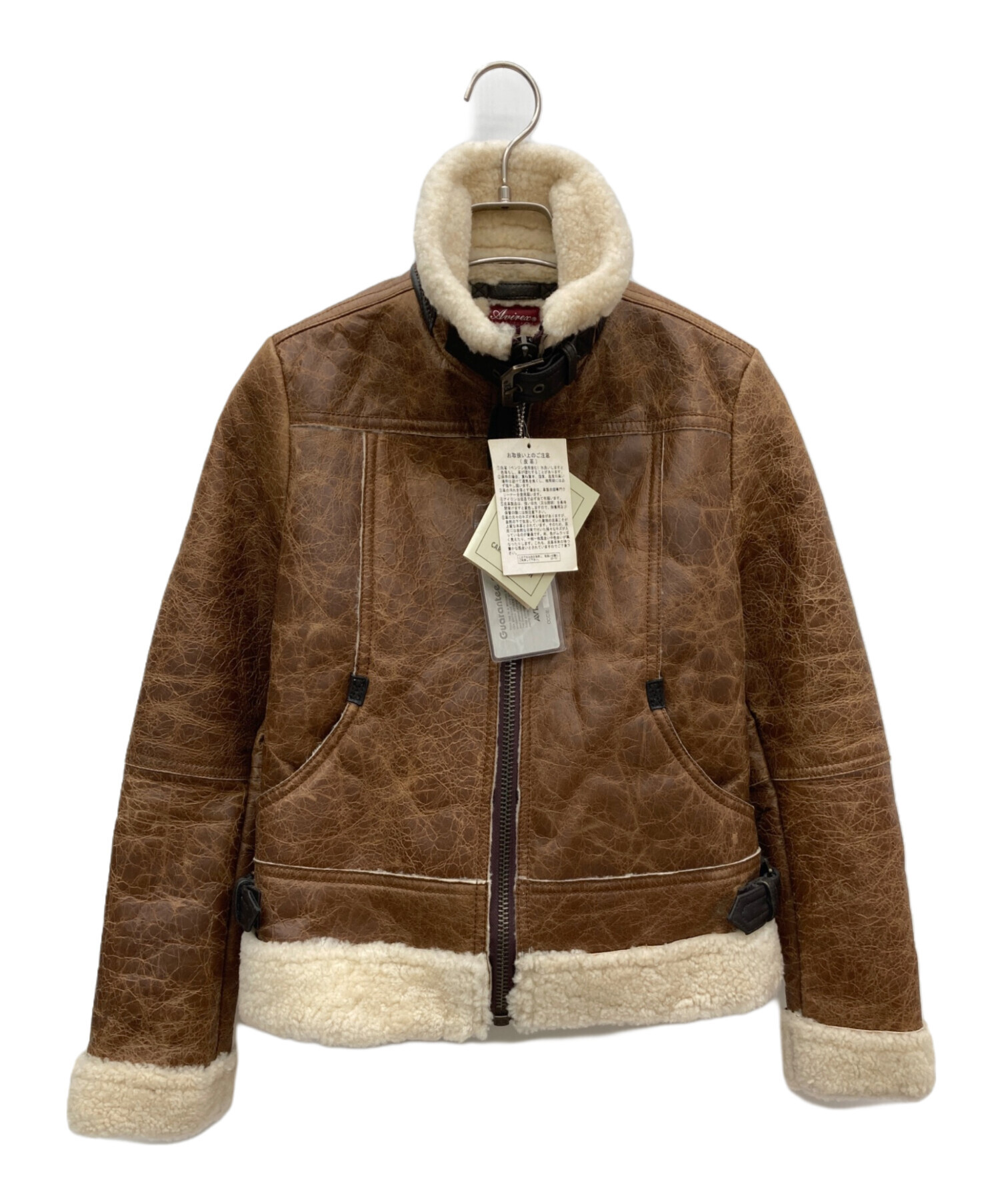 古着】AVIREX ムートンコートブラック 古着】AVIREX ムートンコート