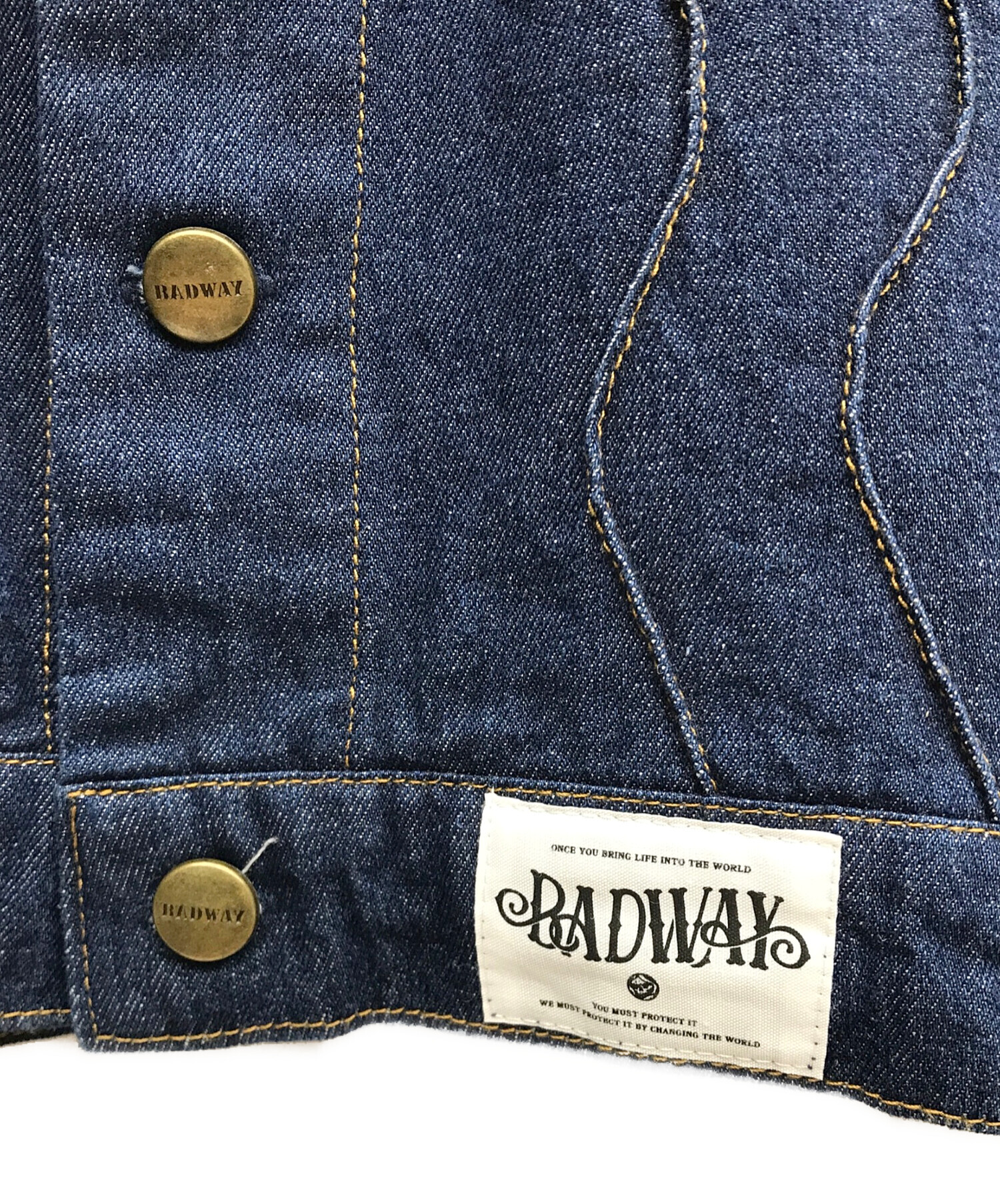 中古・古着通販】BADWAY (バッドウェイ) ウェーブステッチデニム