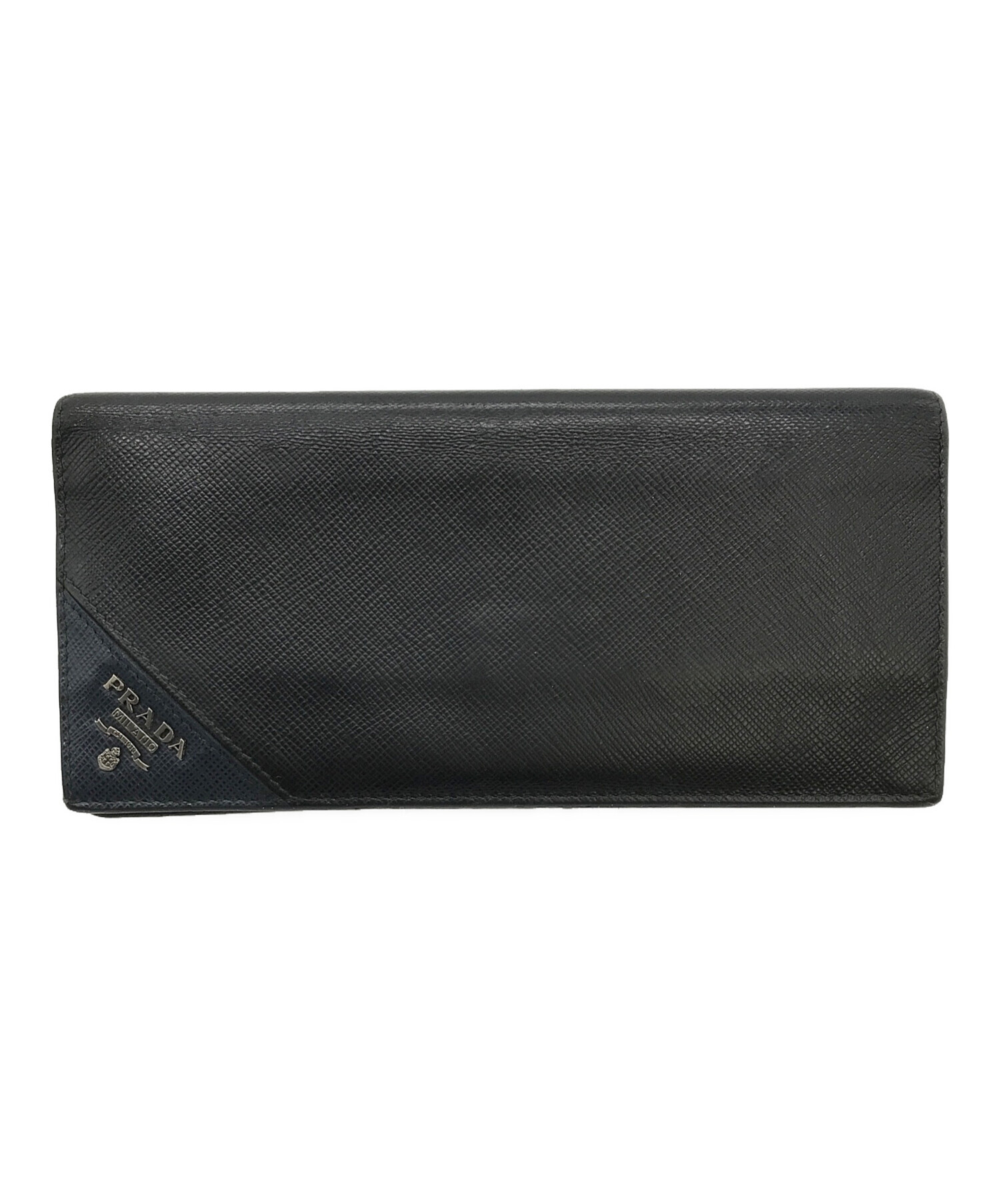 中古・古着通販】PRADA (プラダ) サフィアーノ 長財布 ブラック 