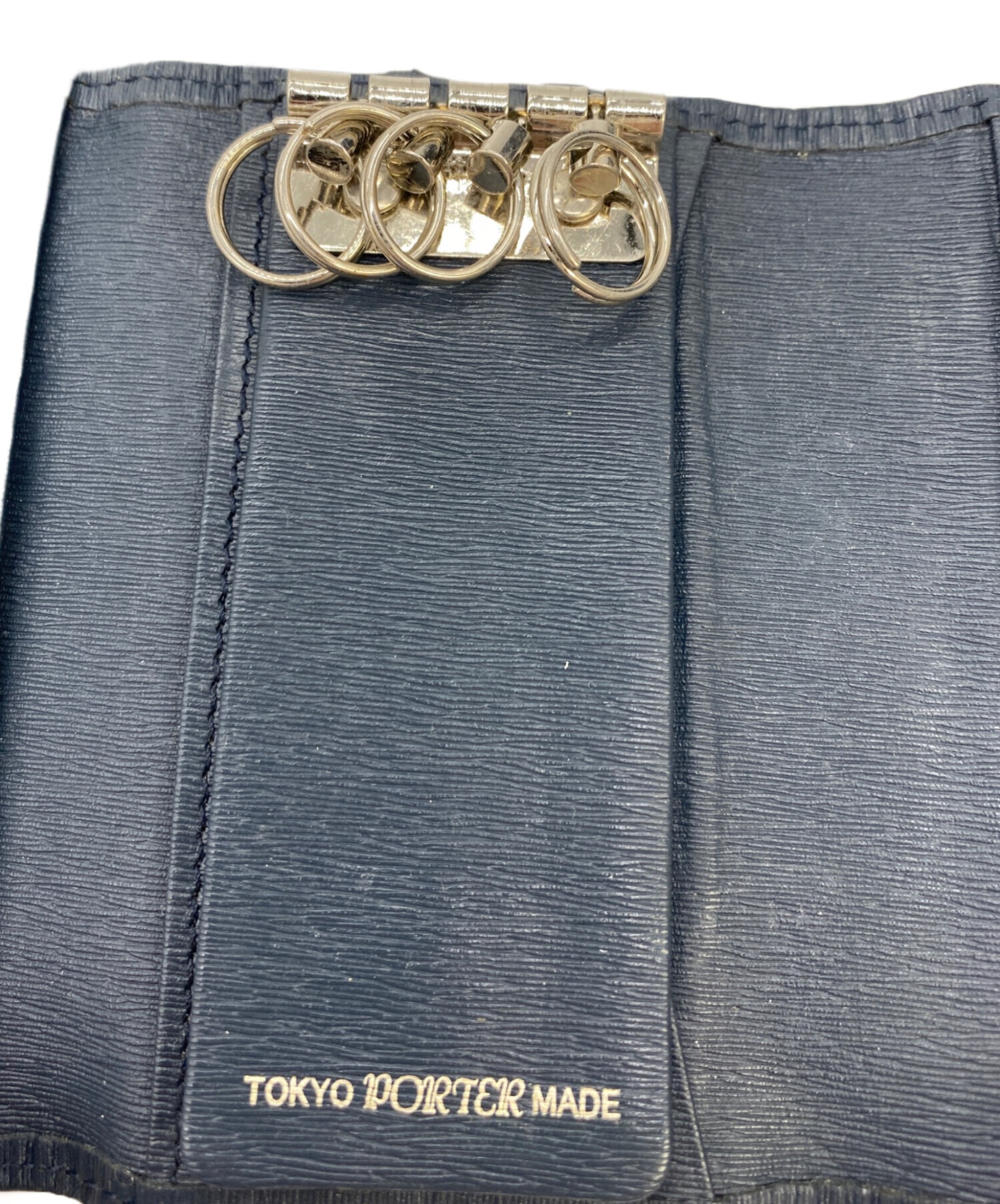 中古・古着通販】PORTER (ポーター) CURRENT 4連キーケース ネイビー