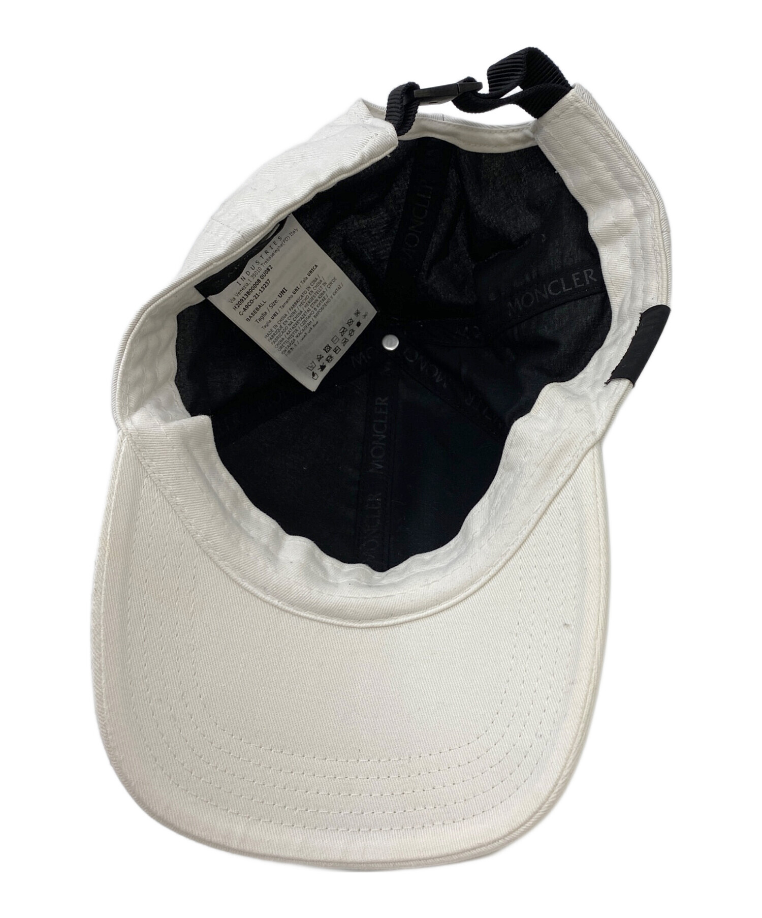 中古・古着通販】MONCLER (モンクレール) BASEBALL キャップ ホワイト 