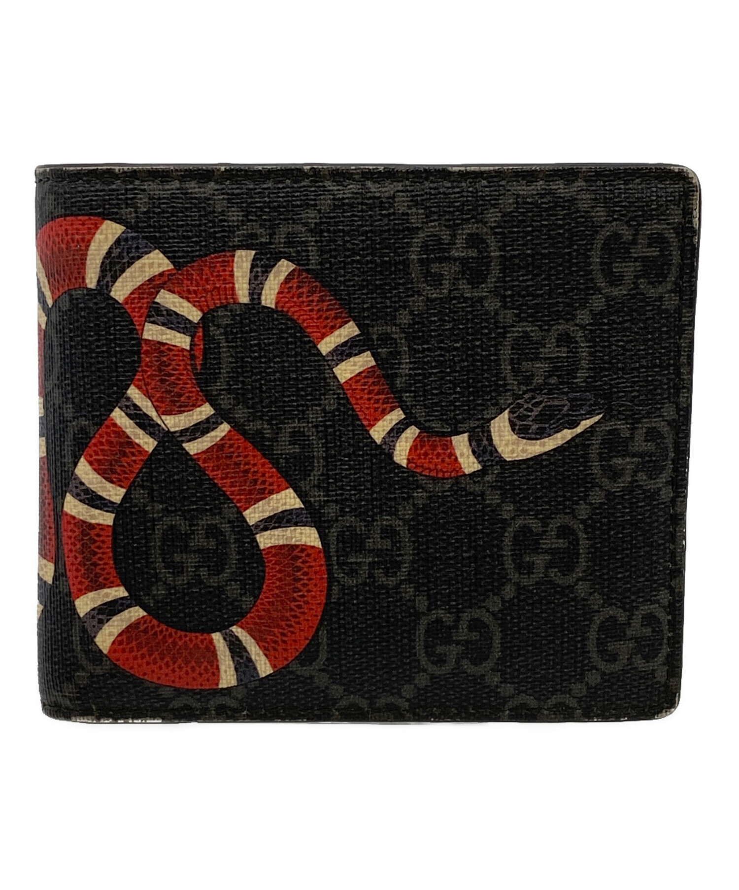 GUCCI スネーク 二つ折り財布 GUCCI 二つ折り財布 グッチ プリント