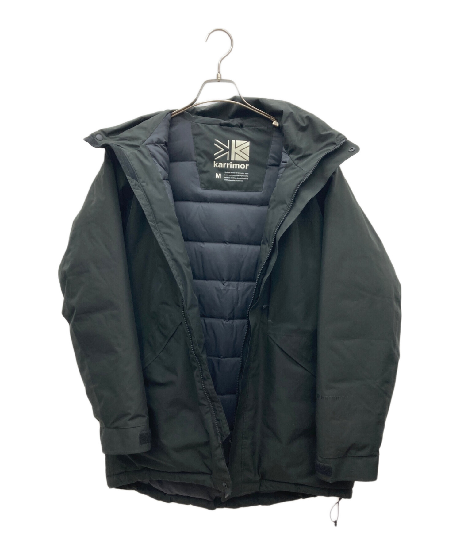 カリマー　ダウン　ジャケット　M 中古　ブラック G□カリマー⁄karrimor ダウンジャケット⁄リバーシブルM黒緑⁄men\u0027s