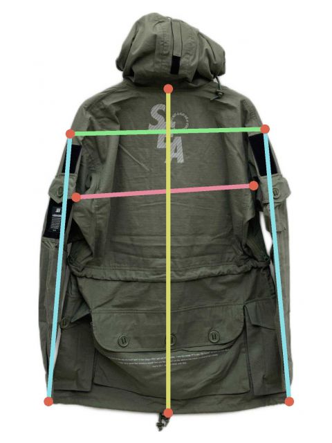 【USED】Wind And Sea オリーブグリーン チェックジャケット USED】Wind And Sea オリーブグリーン チェックジャケット USED】Wind