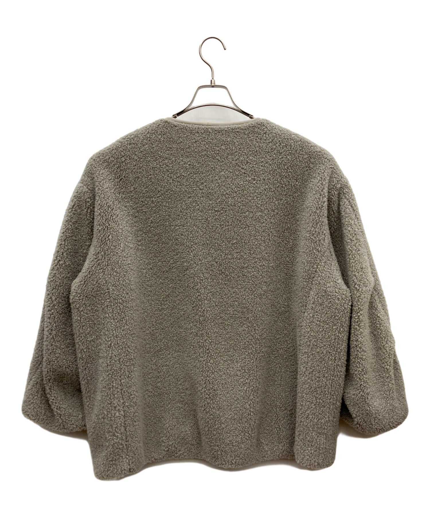中古・古着通販】CLANE (クラネ) リバーシブルボアブルゾン グレー