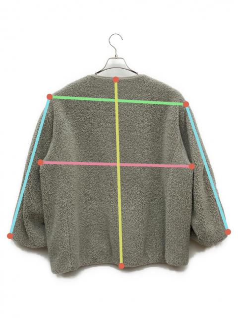 中古・古着通販】CLANE (クラネ) リバーシブルボアブルゾン グレー