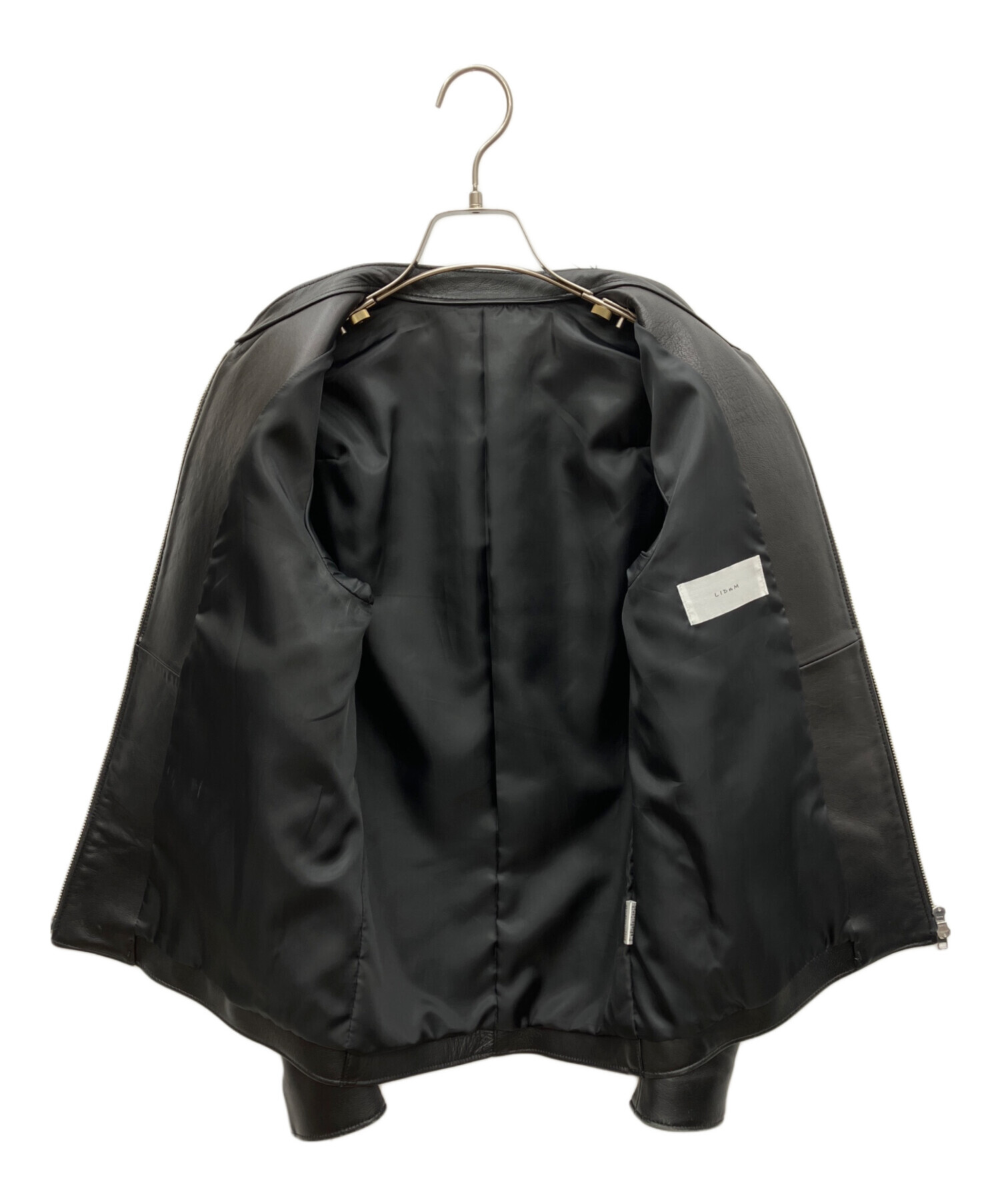 中古・古着通販】LIDnM (リドム) ラムレザージャケット ブラック