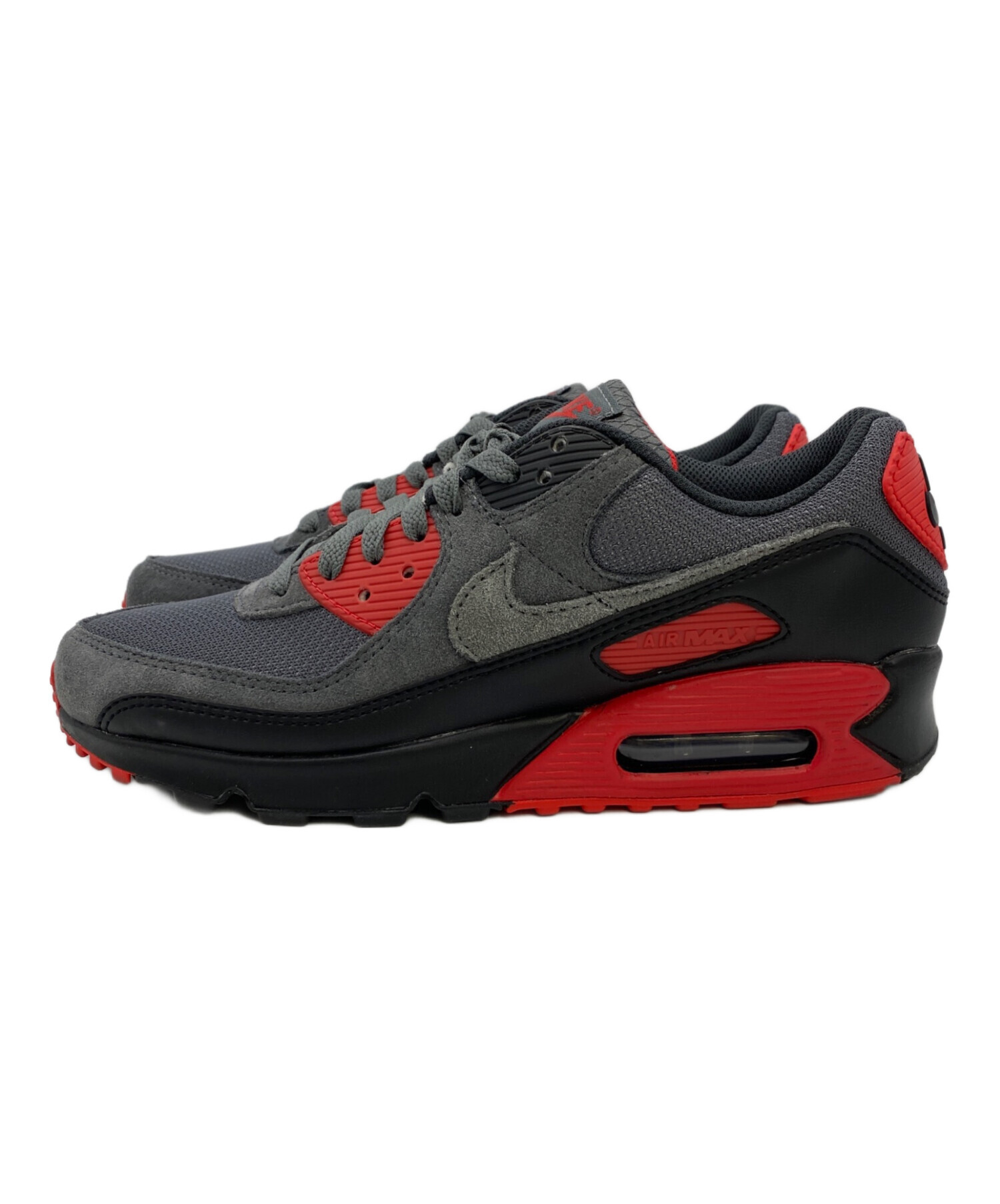 中古・古着通販】NIKE (ナイキ) エア マックス 90 レッド×グレー 