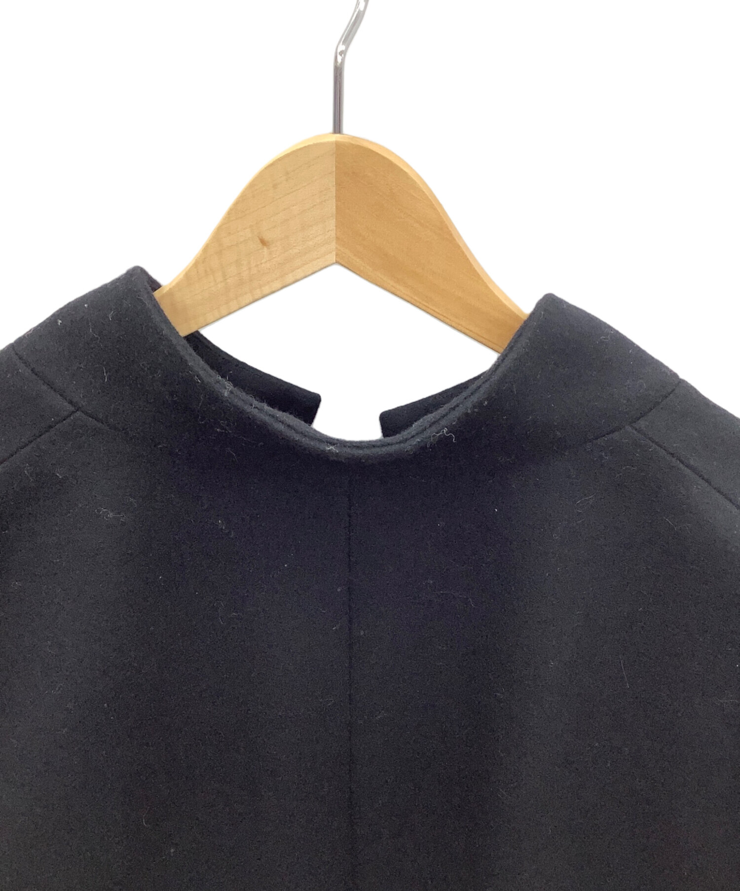中古・古着通販】theory (セオリー) 比翼ウールコート ブラック サイズ
